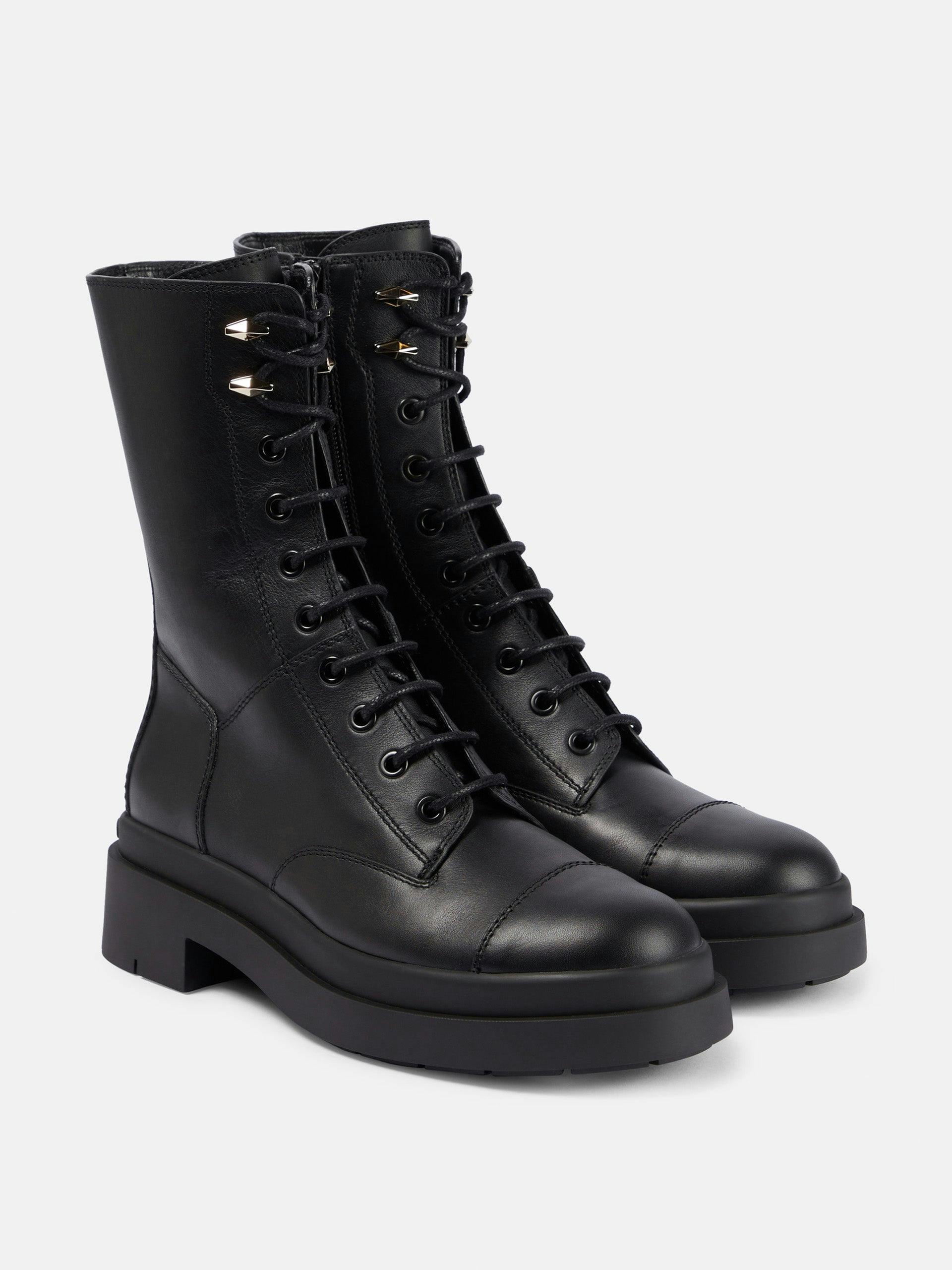 Nari leather mid-calf boots