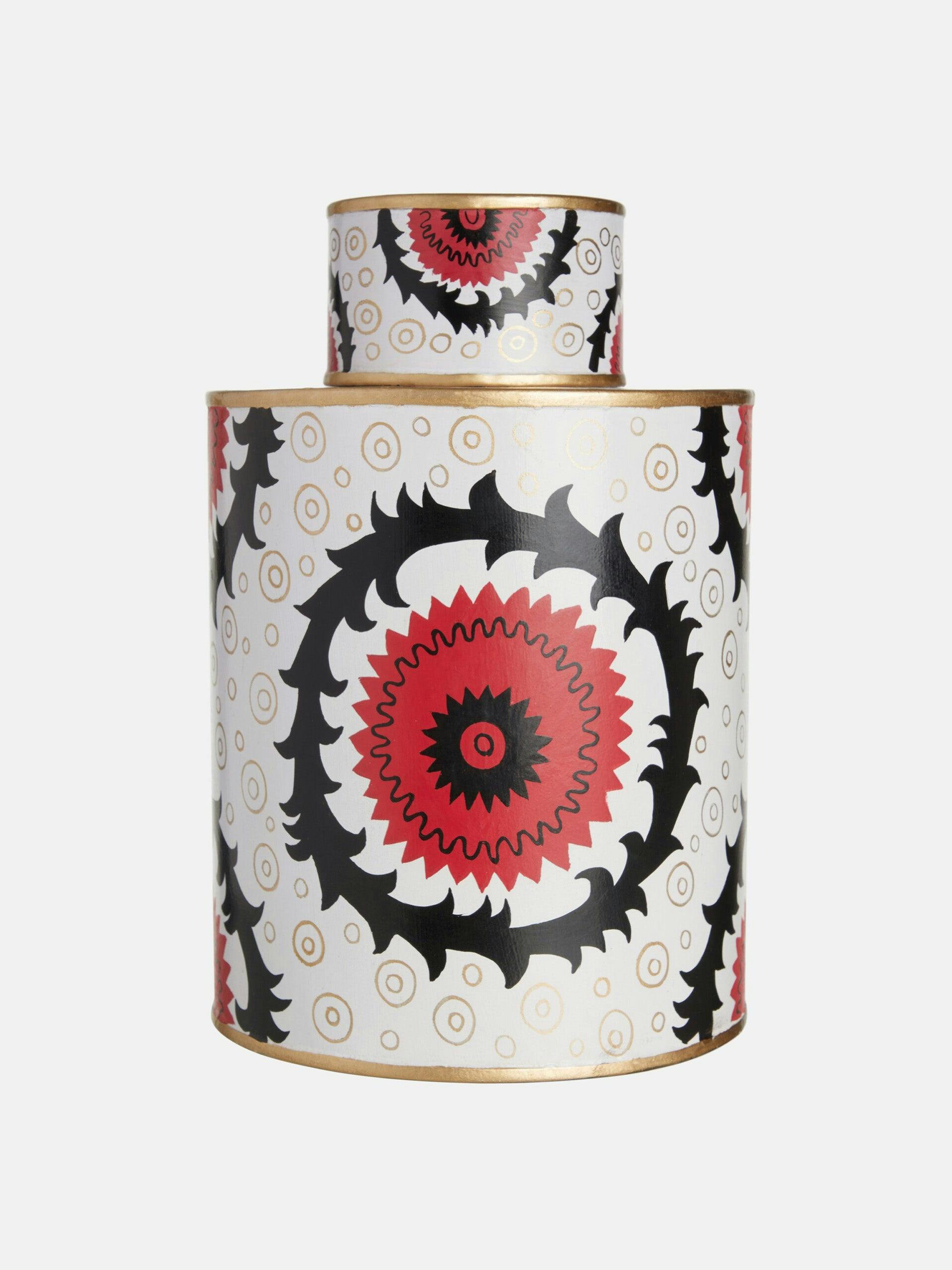Hand-painted iron vase