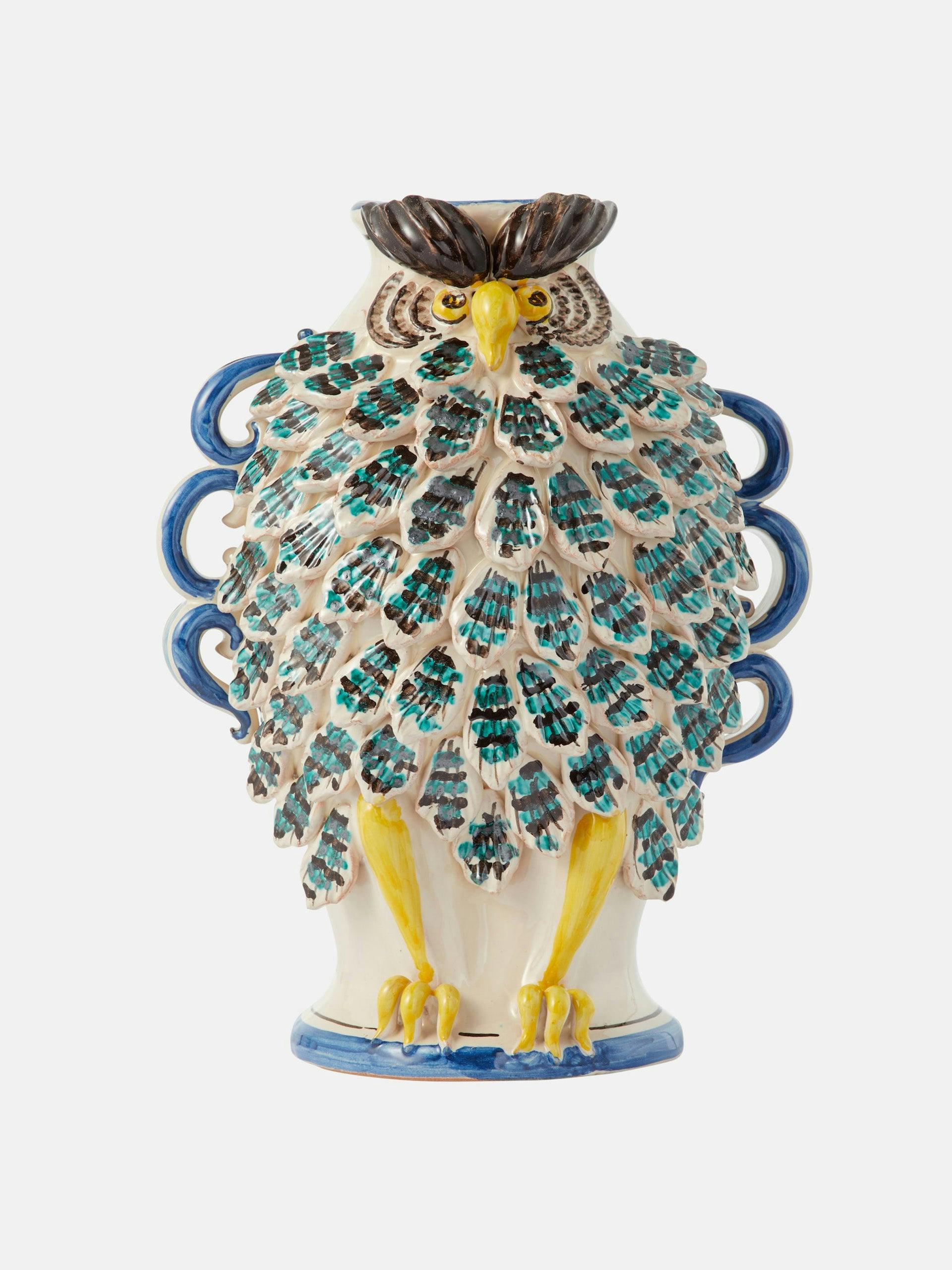Owl ceramic vase