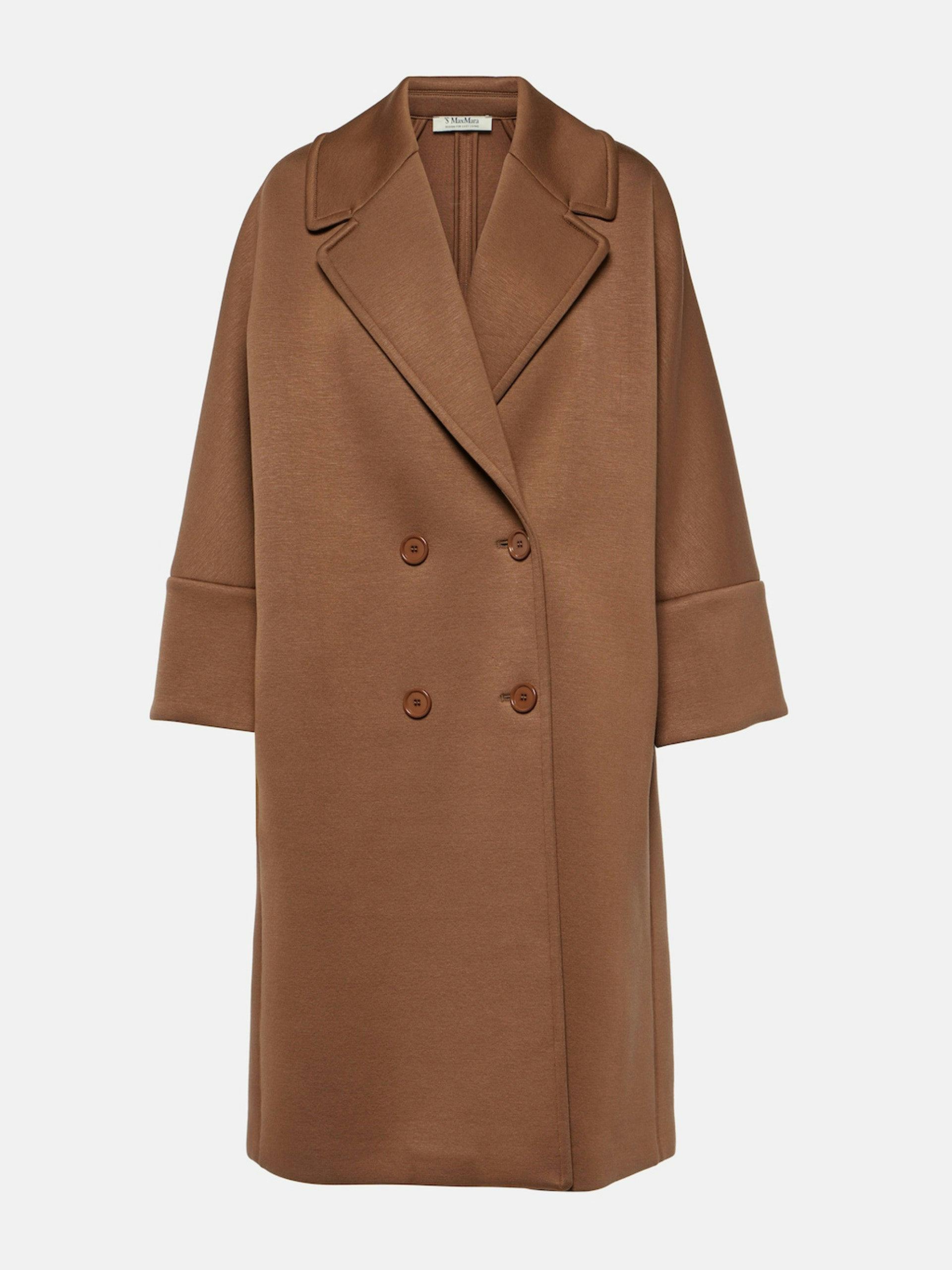 Epopea double-breasted jersey coat