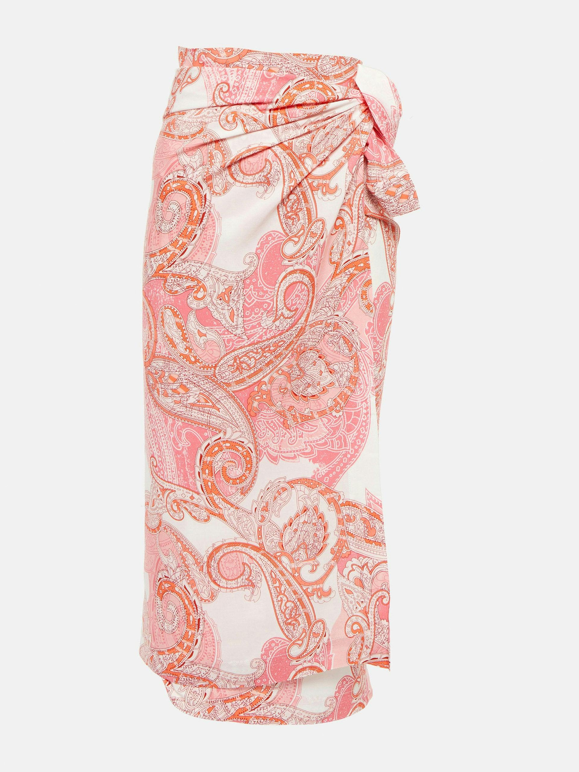 Pink paisley printed sarong