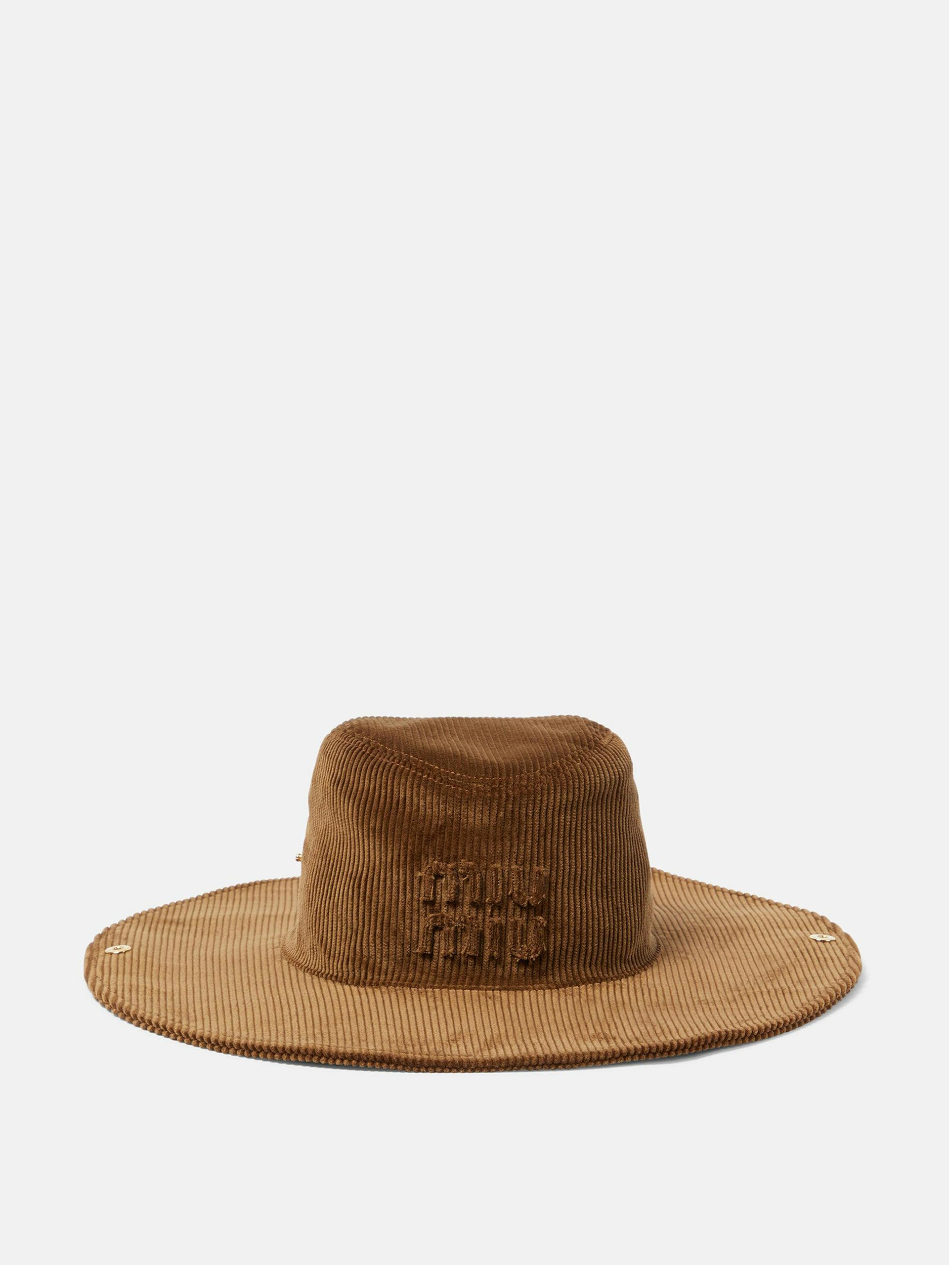 Logo corduroy cowboy hat