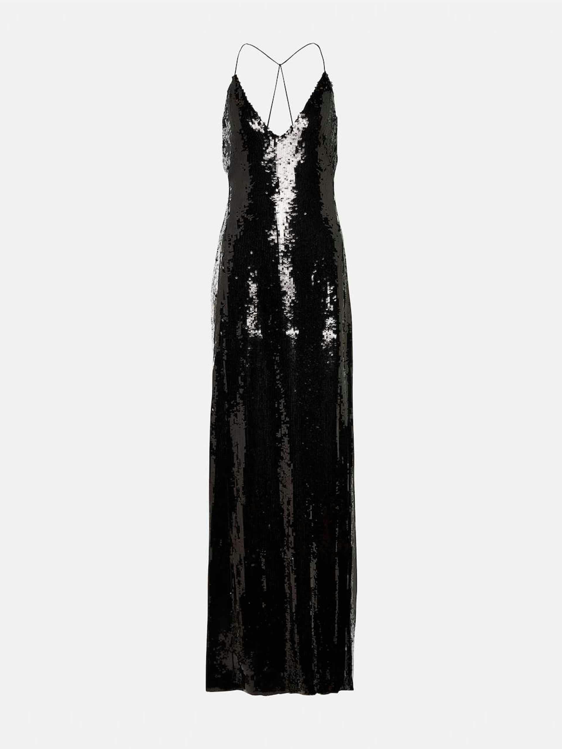 Black sequined gown