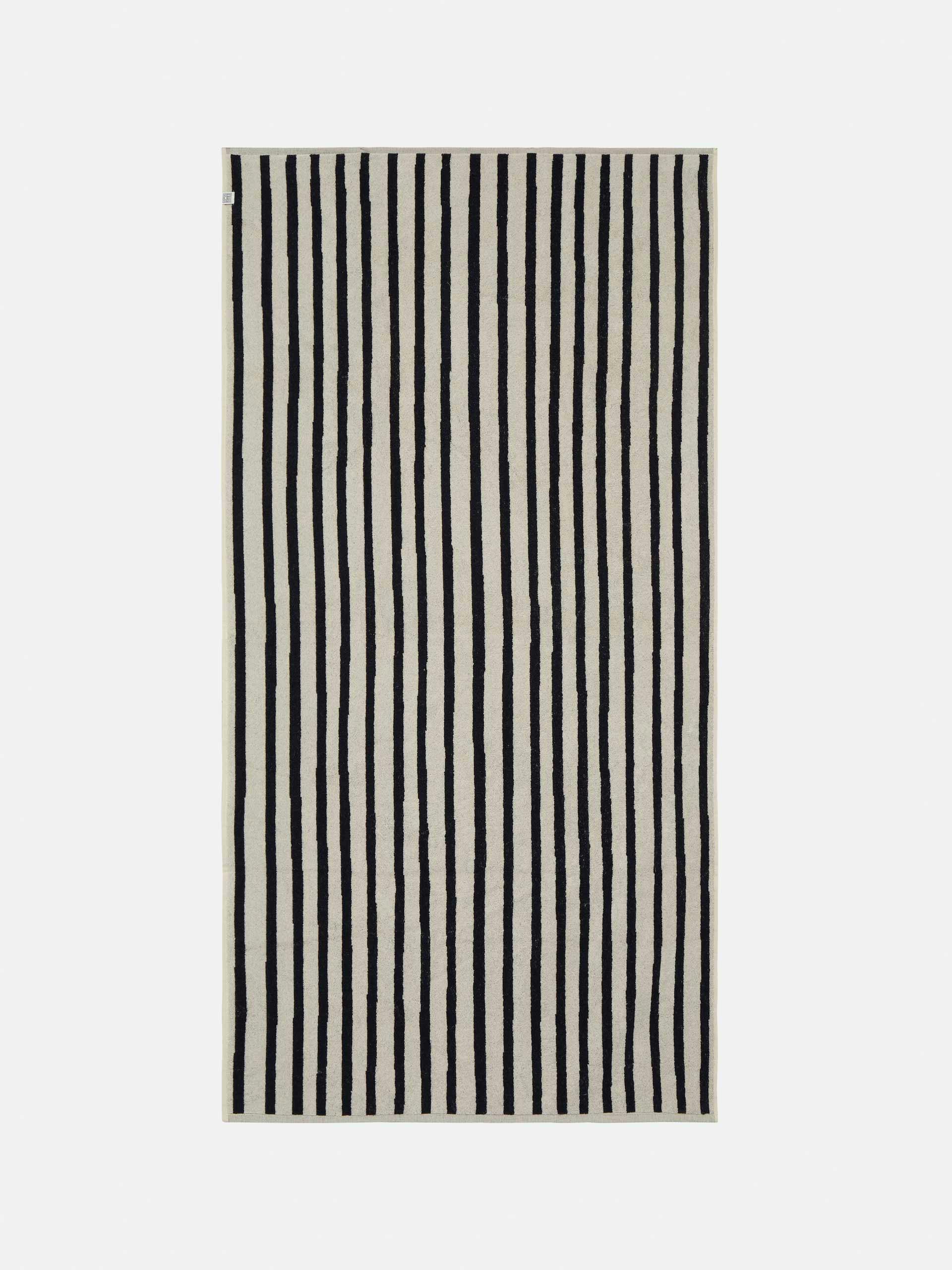 Striped cotton beach towel