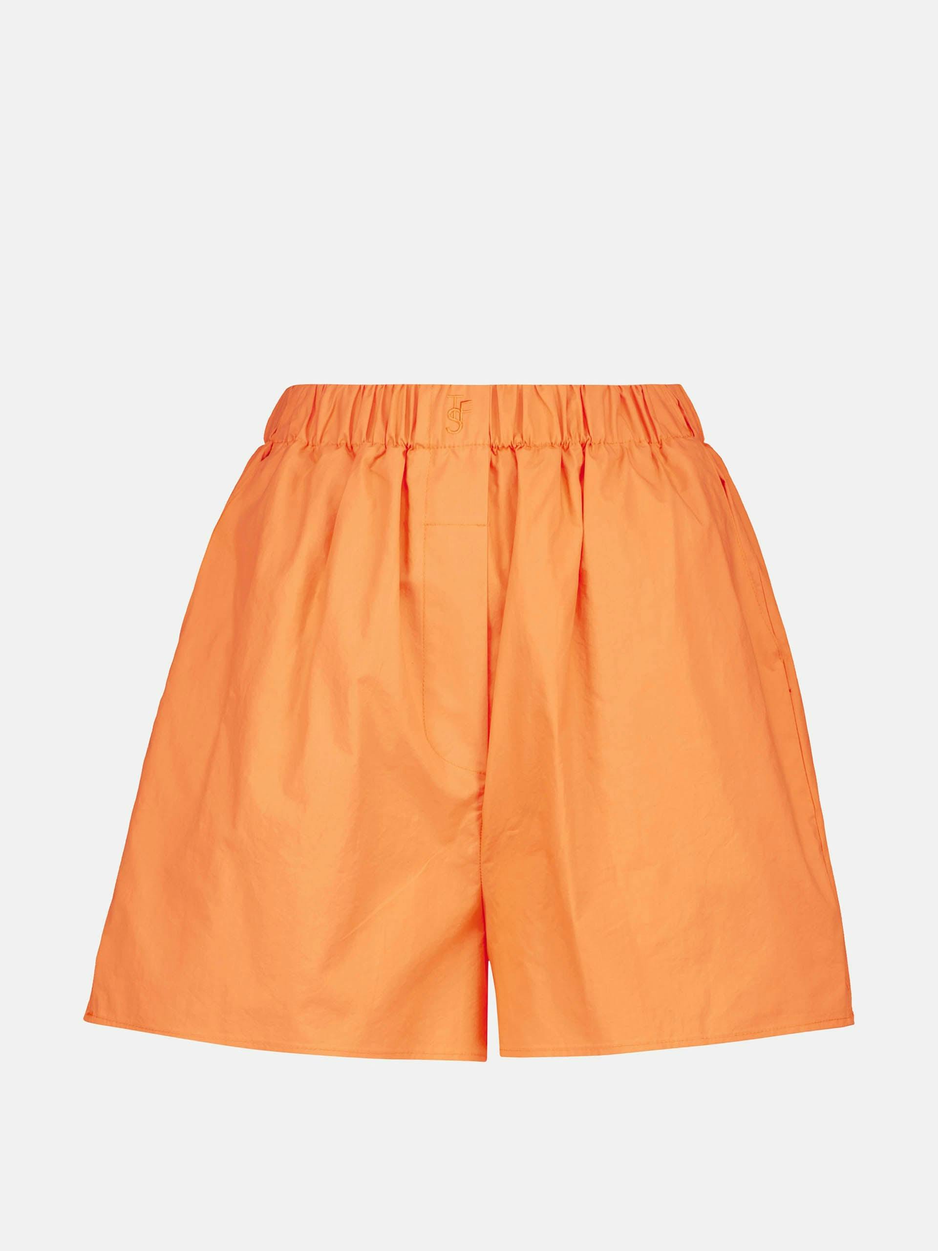 Orange cotton shorts