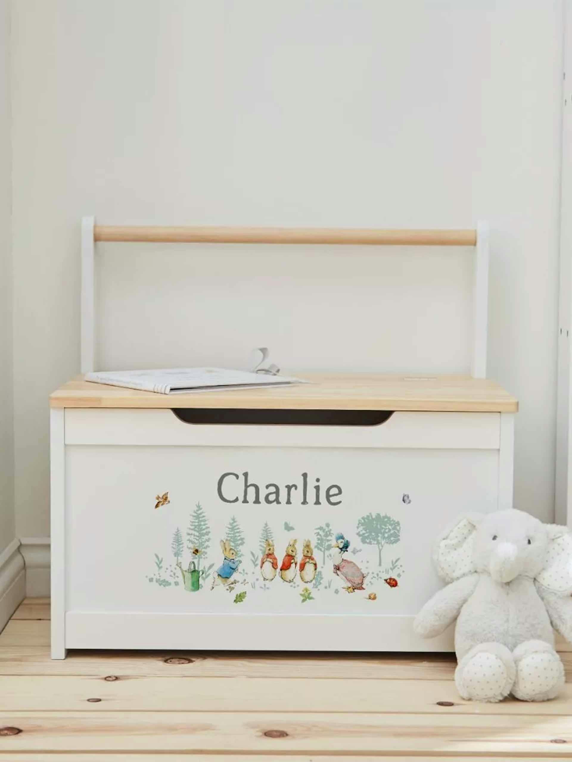 Personalised Peter Rabbit toy bench