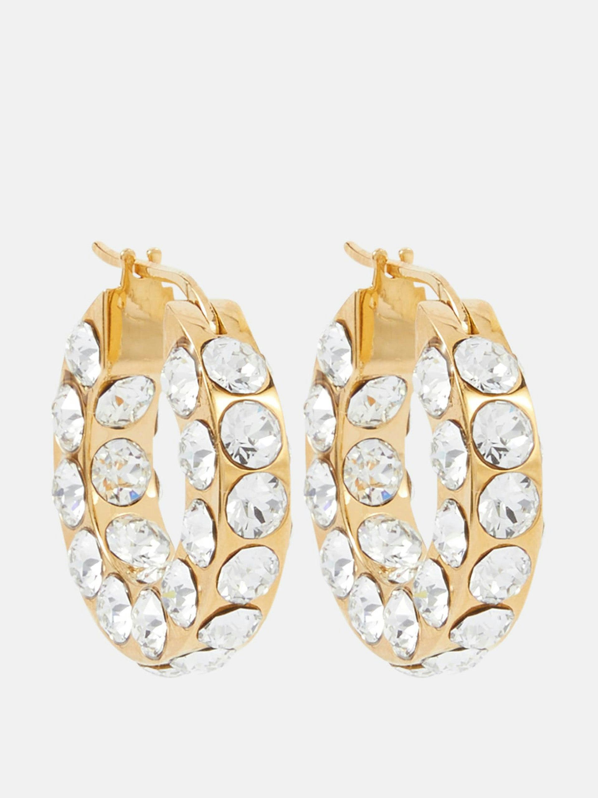 Jah crystal-embellished hoop earrings
