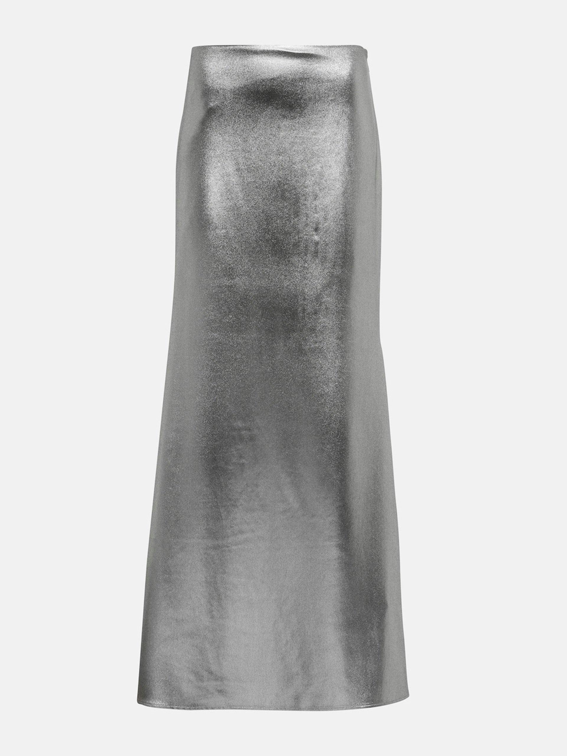 Ruched jersey maxi skirt