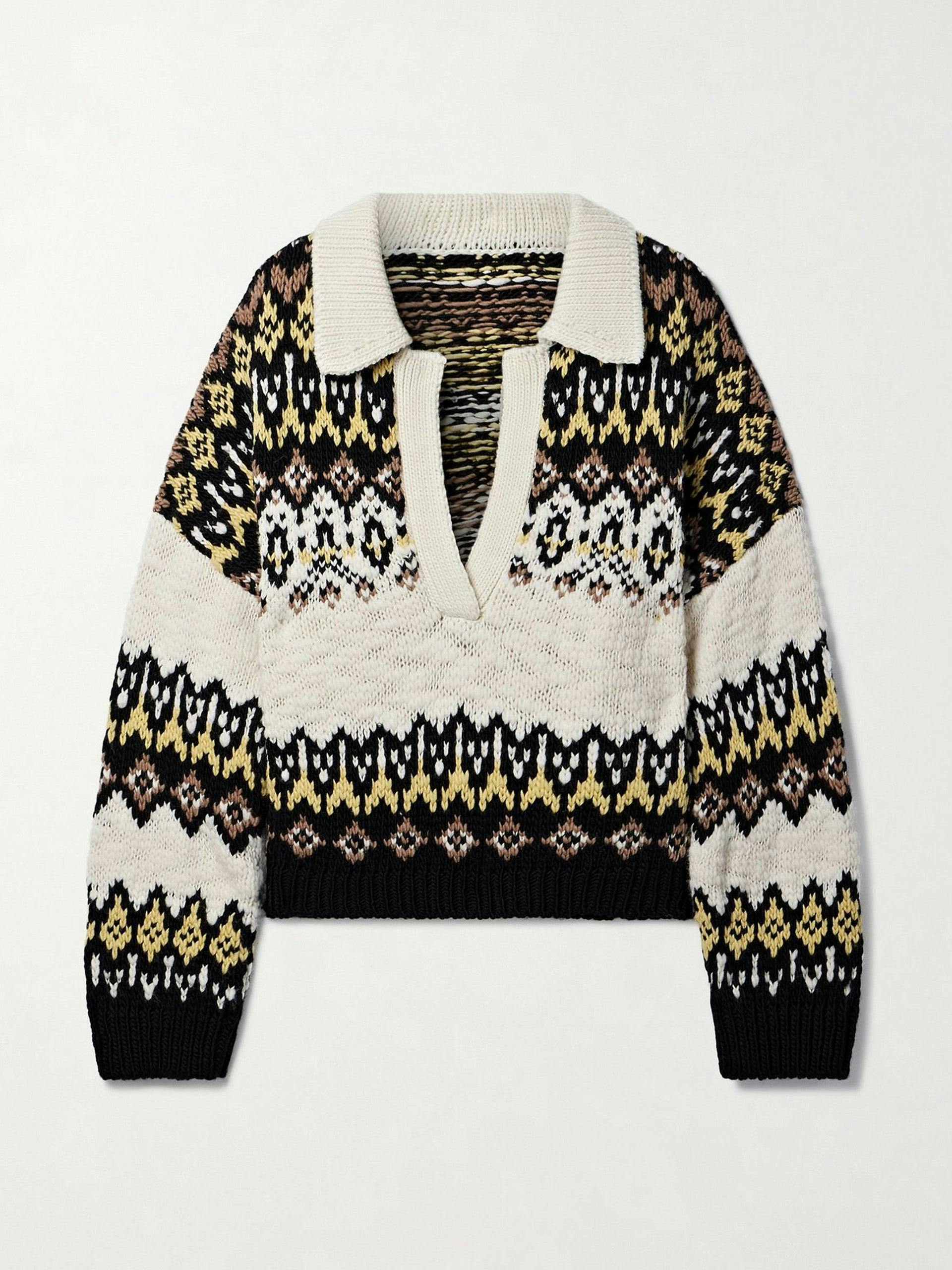 Landry Fair Isle wool sweater