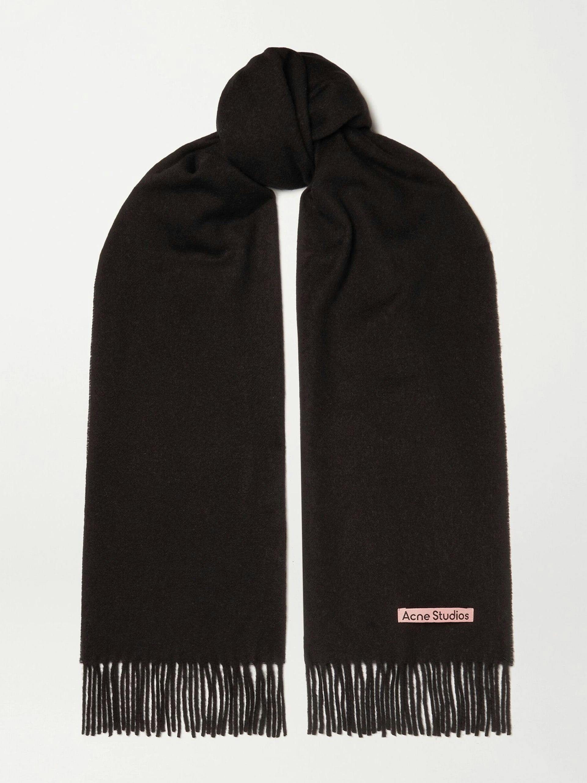 Canada Narrow Fringed wool scarf