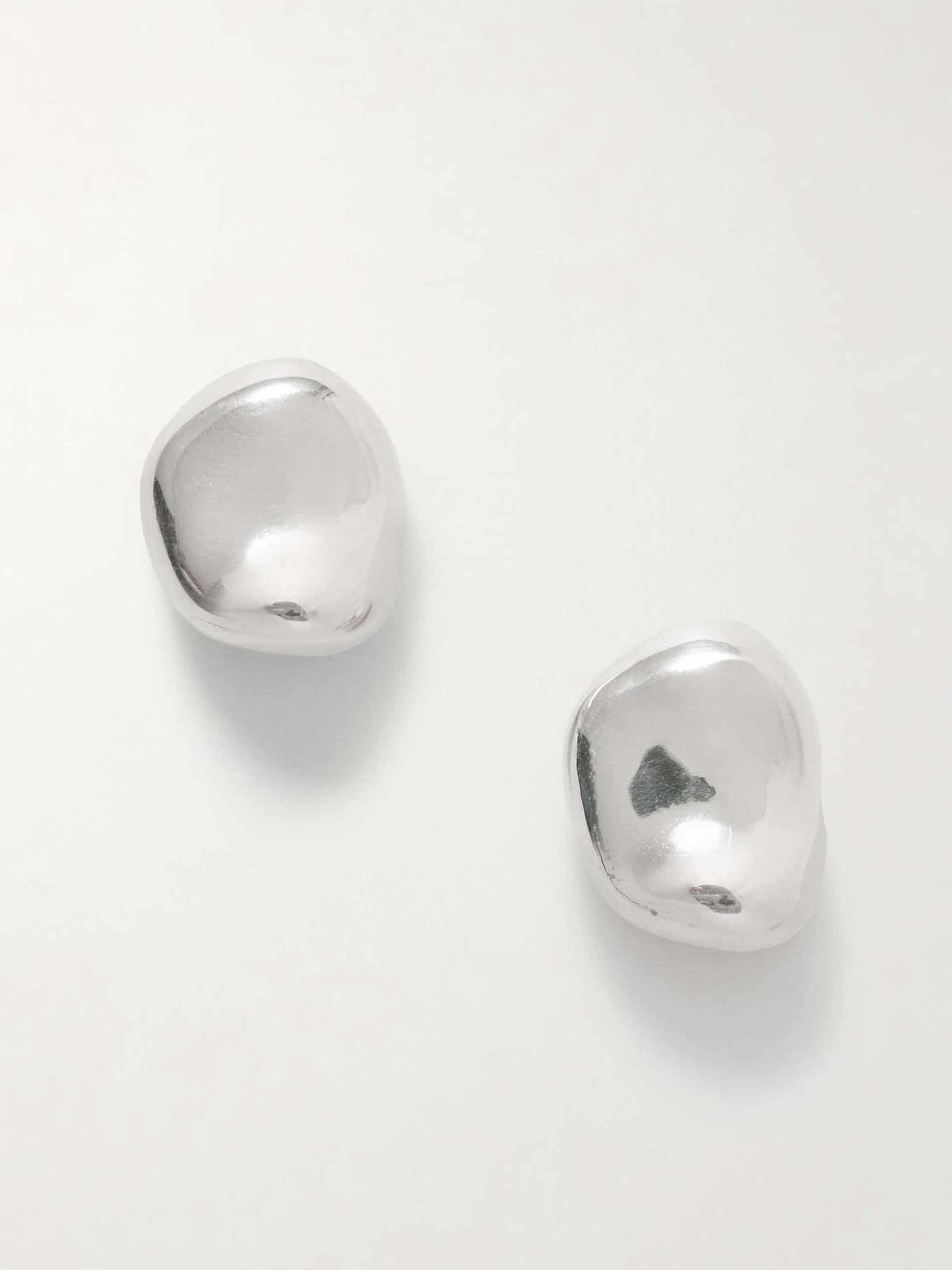 Gia small recycled silver earrings