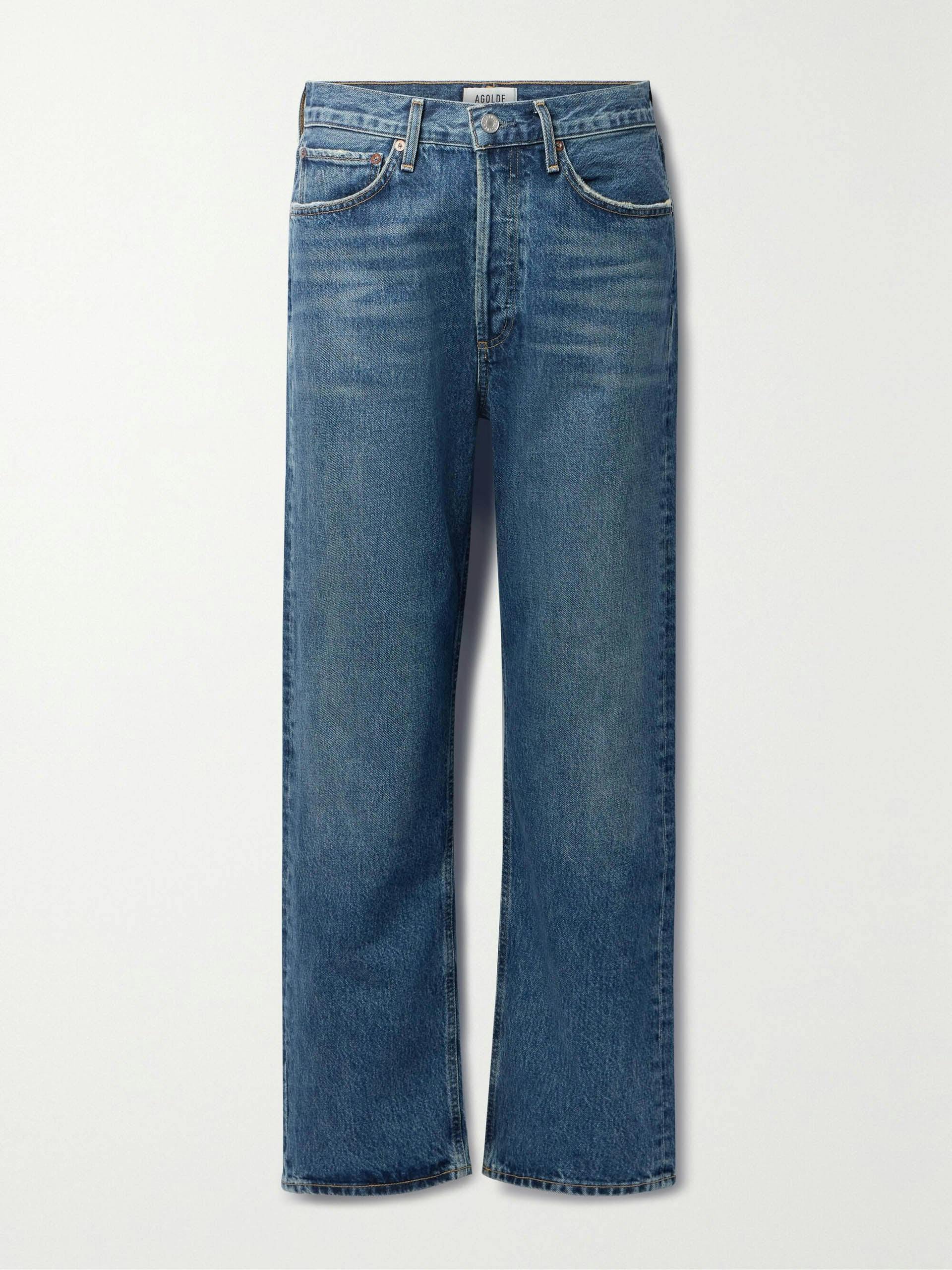 '90s mid-rise straight-leg organic jeans