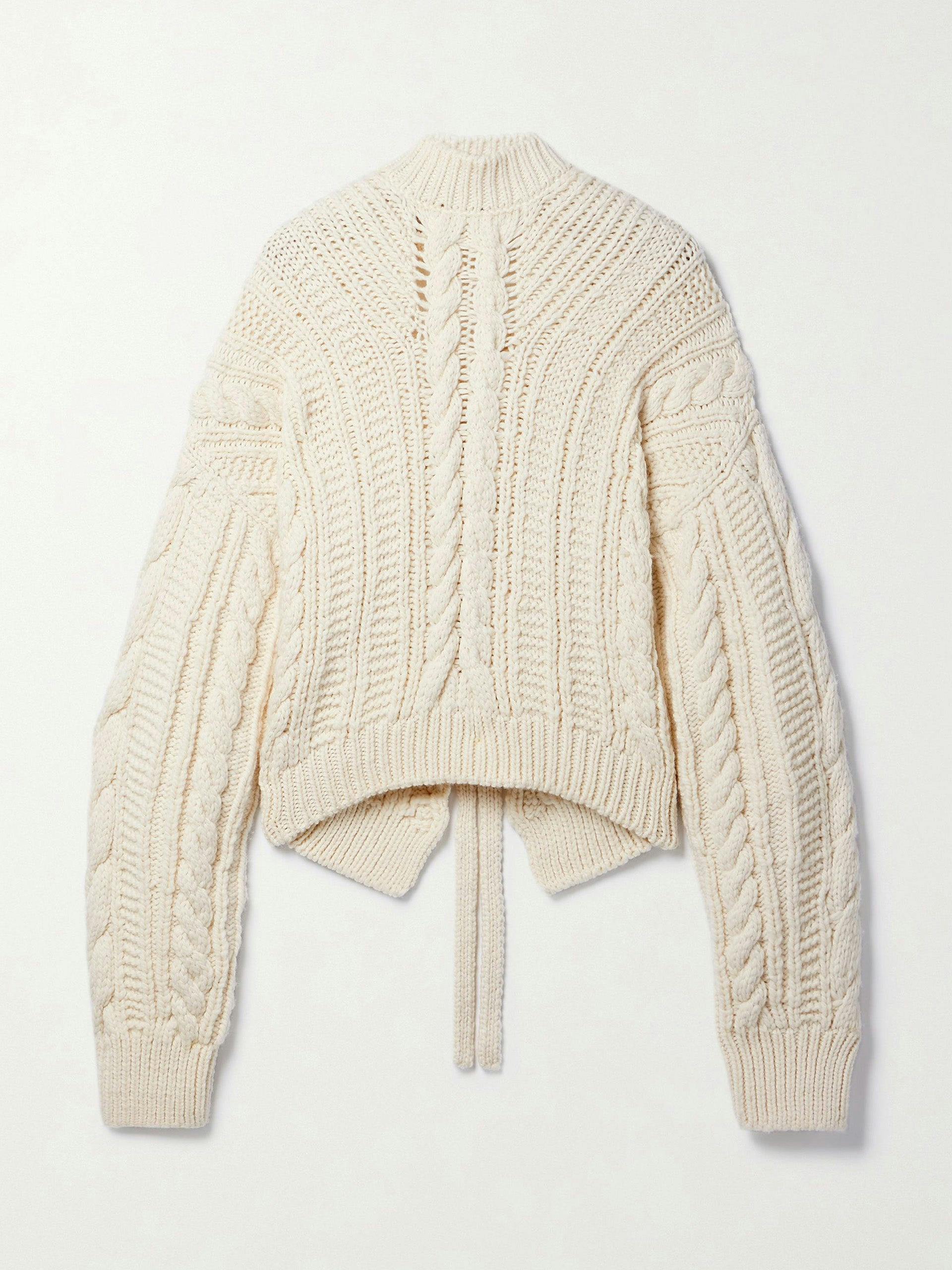 Shelby cable-knit wool sweater