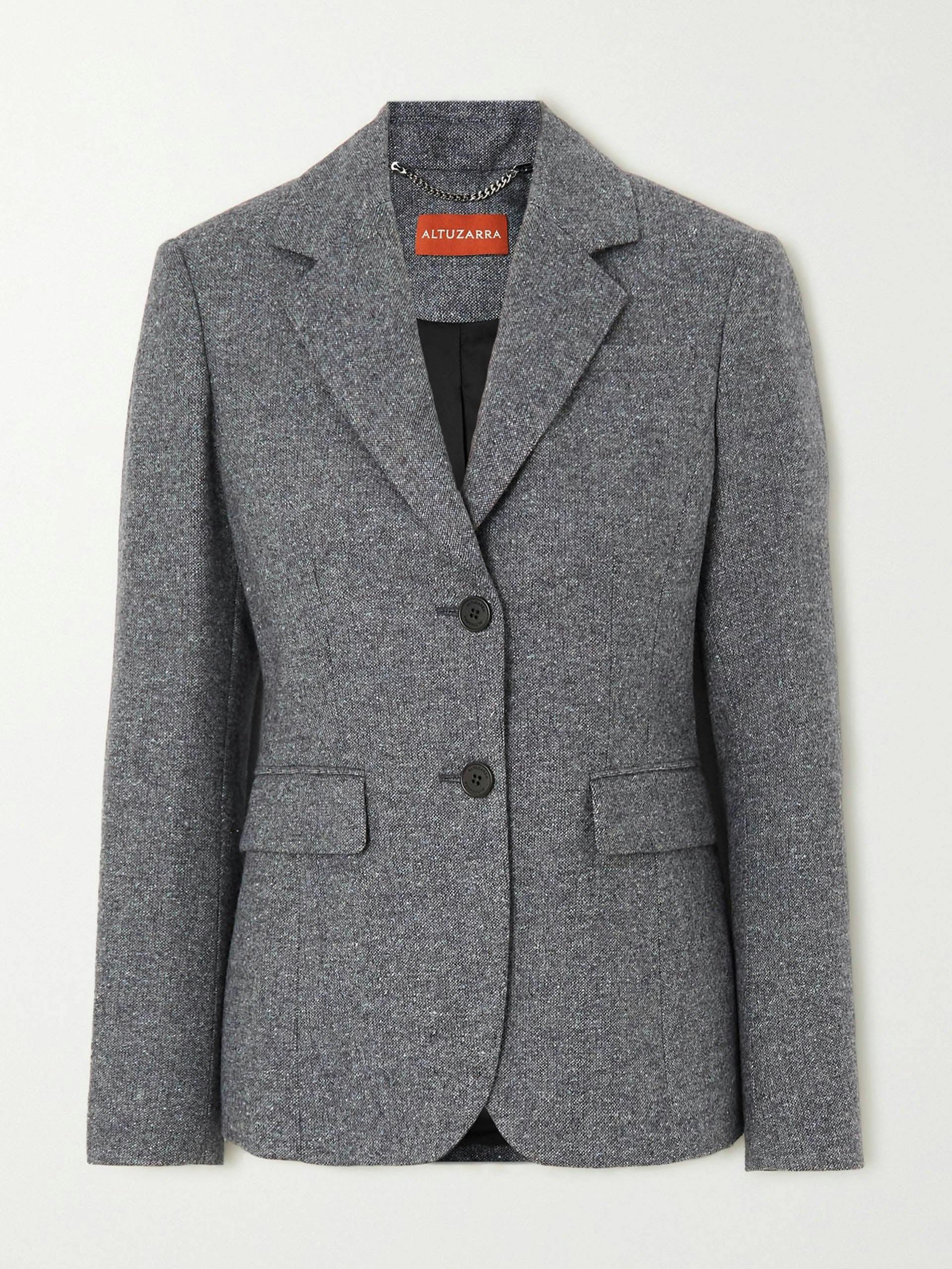 Grey woven blazer