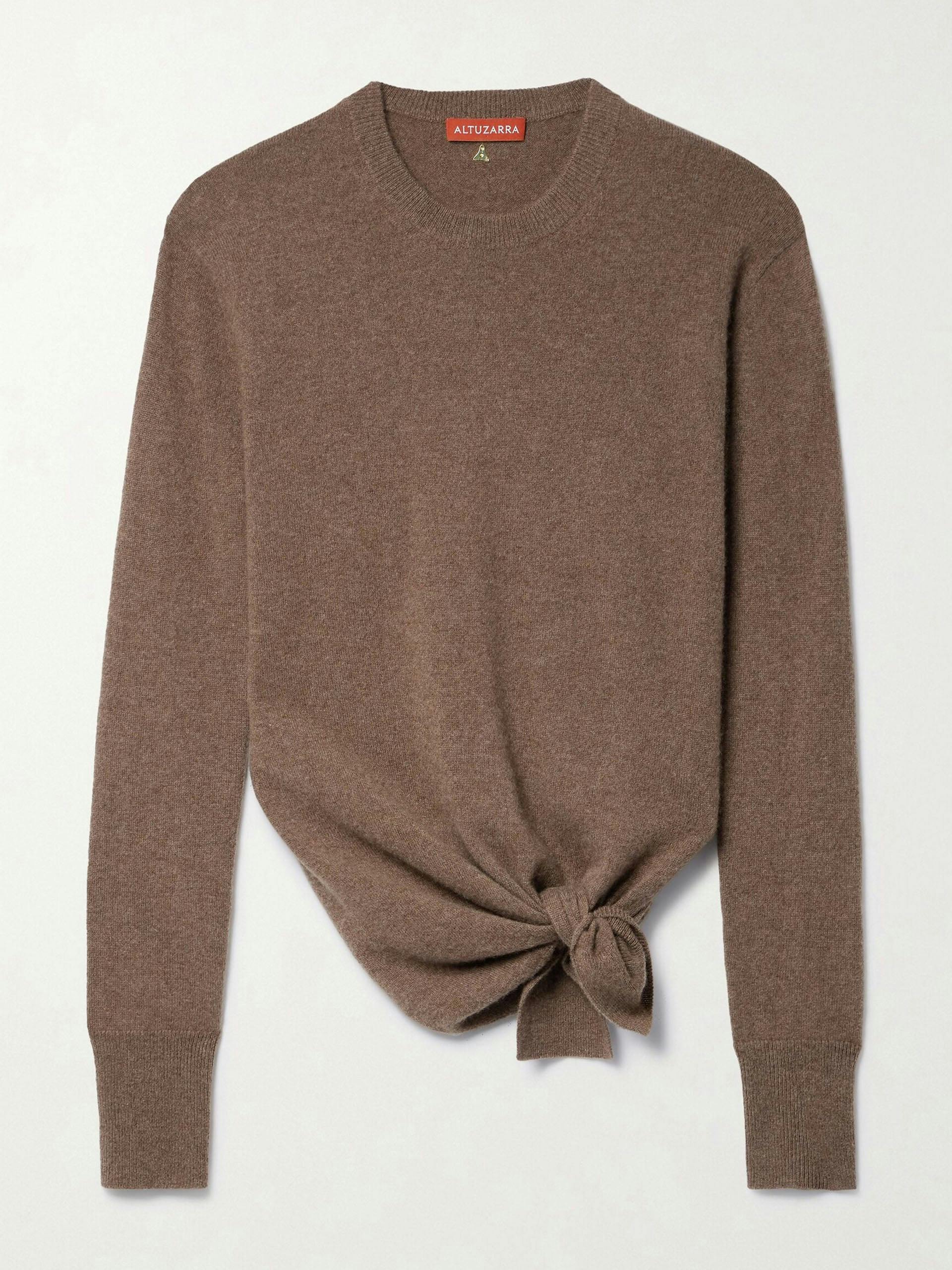 Nalini tie-detailed cashmere sweater