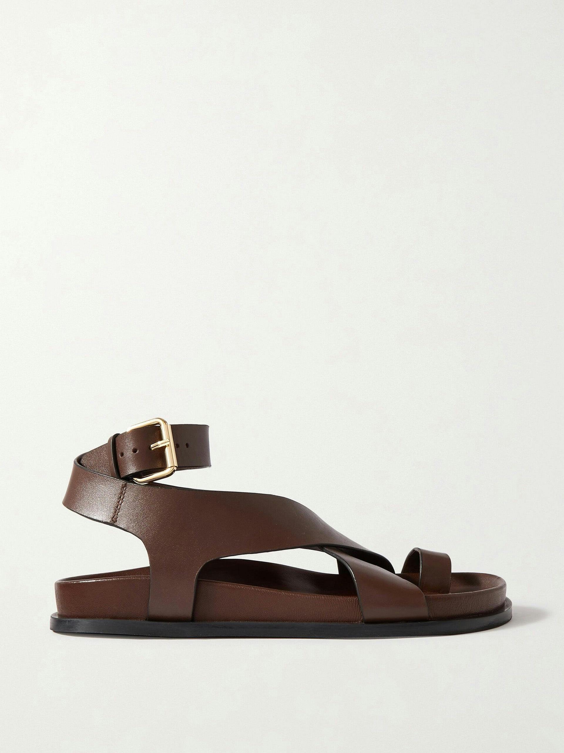 Brown Jalen leather sandals