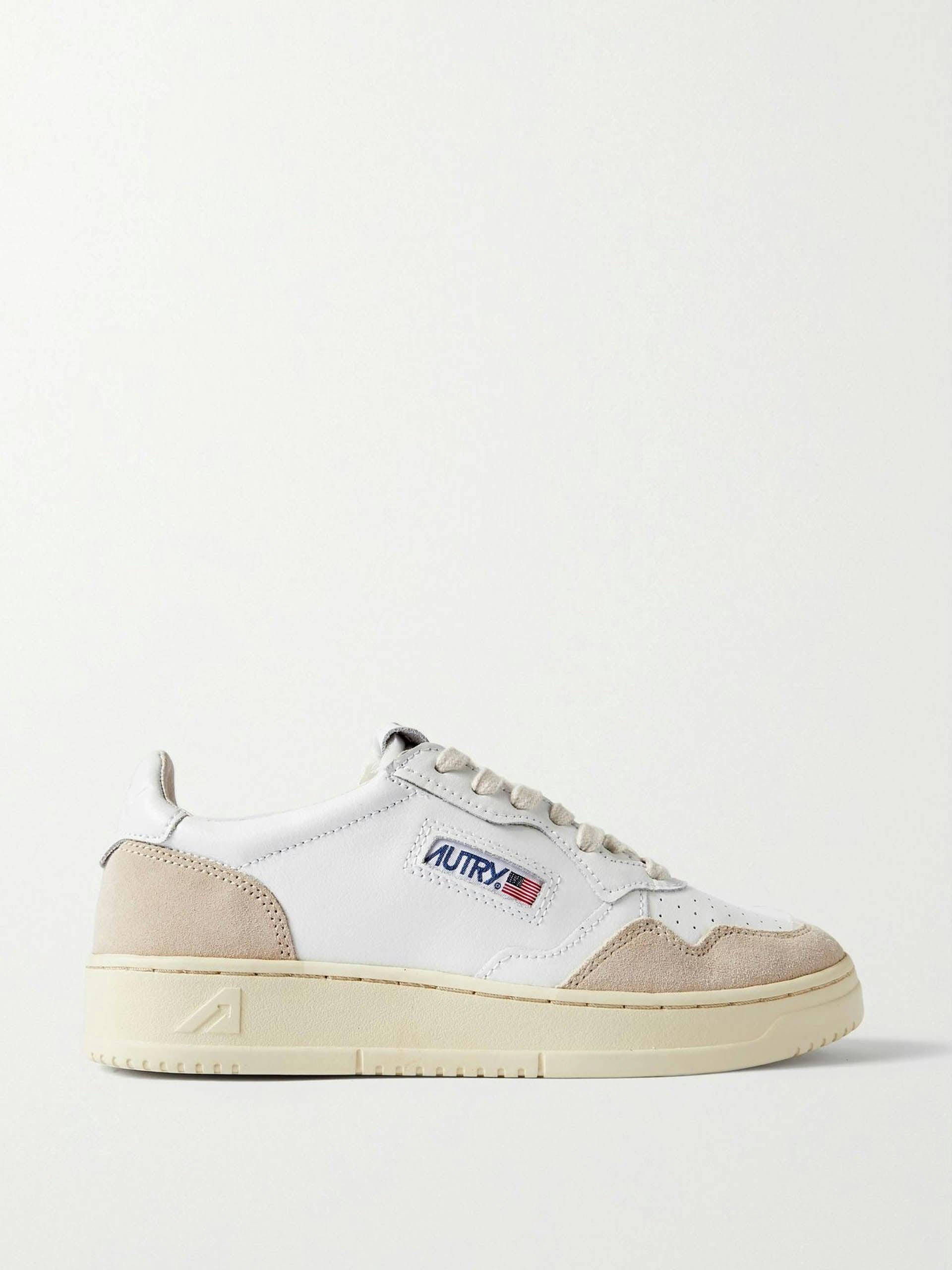 White Medalist Low leather and suede sneakers