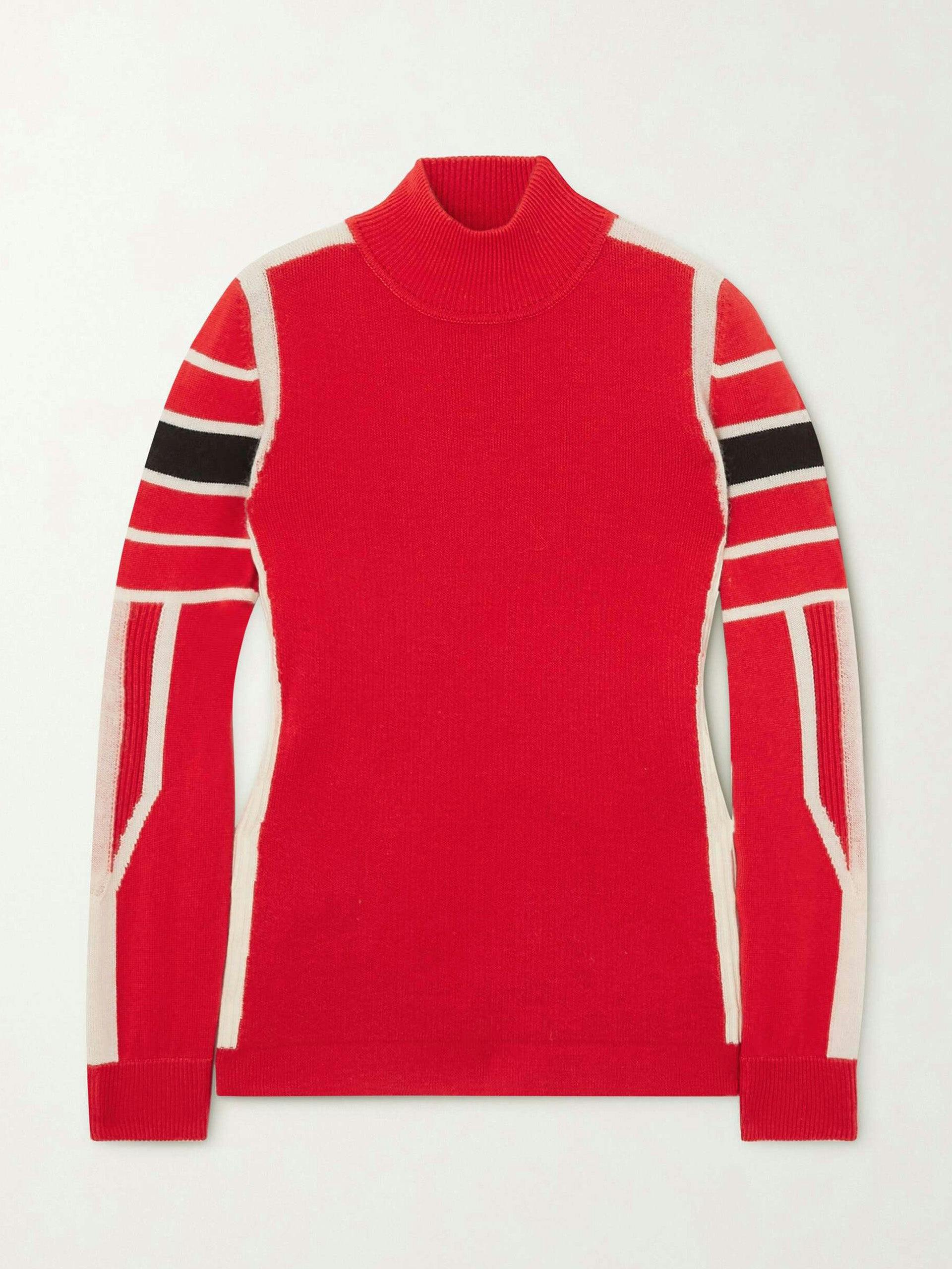 Esra striped intarsia wool turtleneck sweater