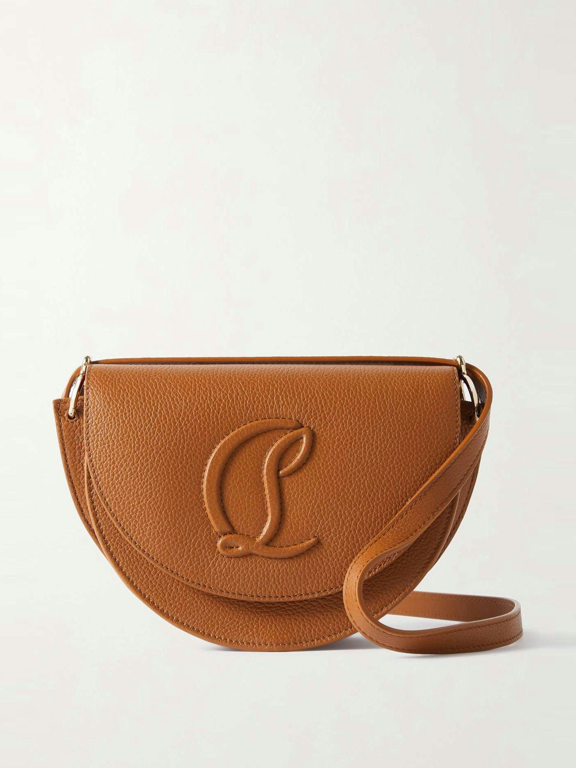 By My Side embossed textured-leather shoulder bag