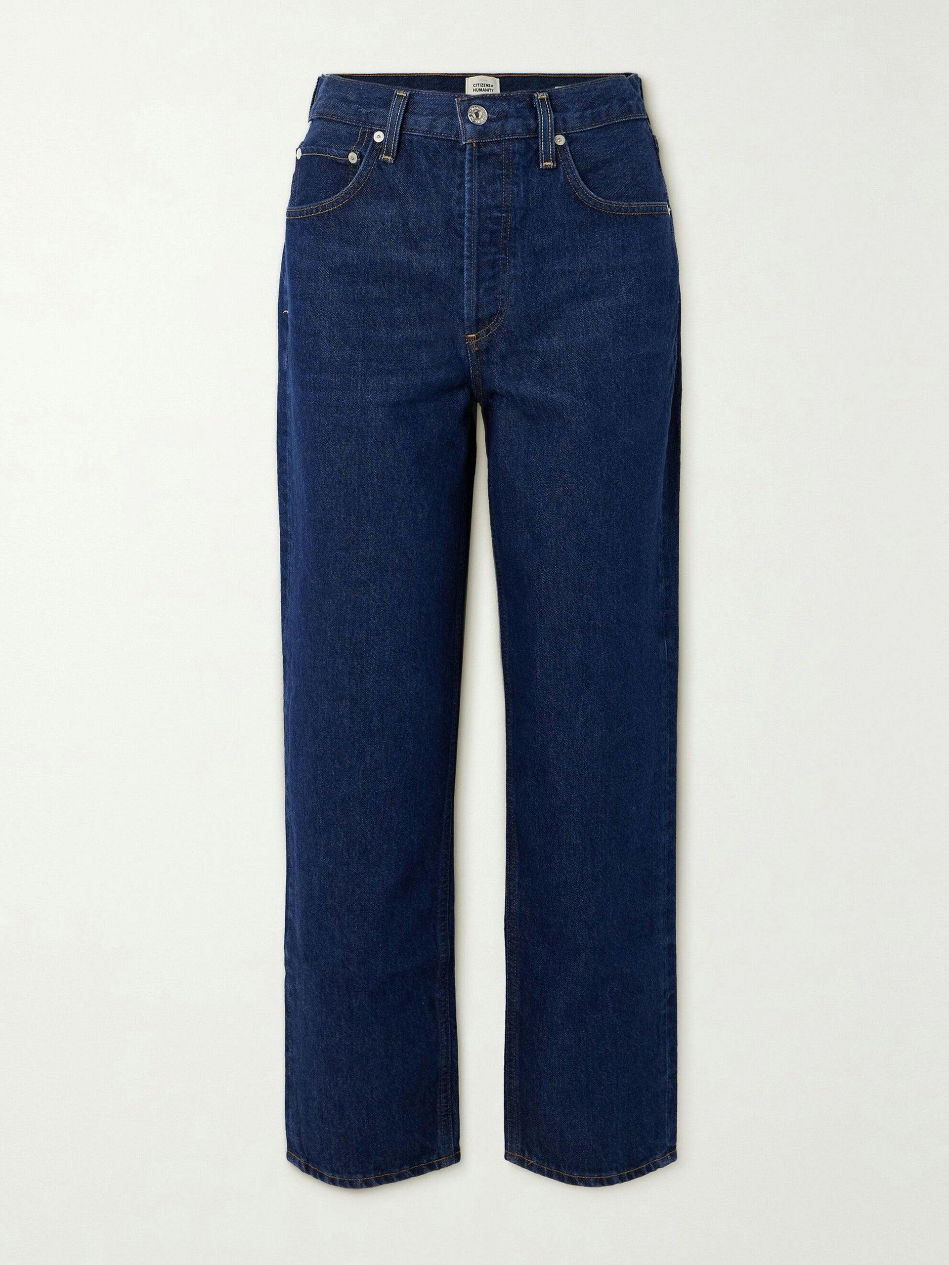 Devi low-rise tapered organic jeans