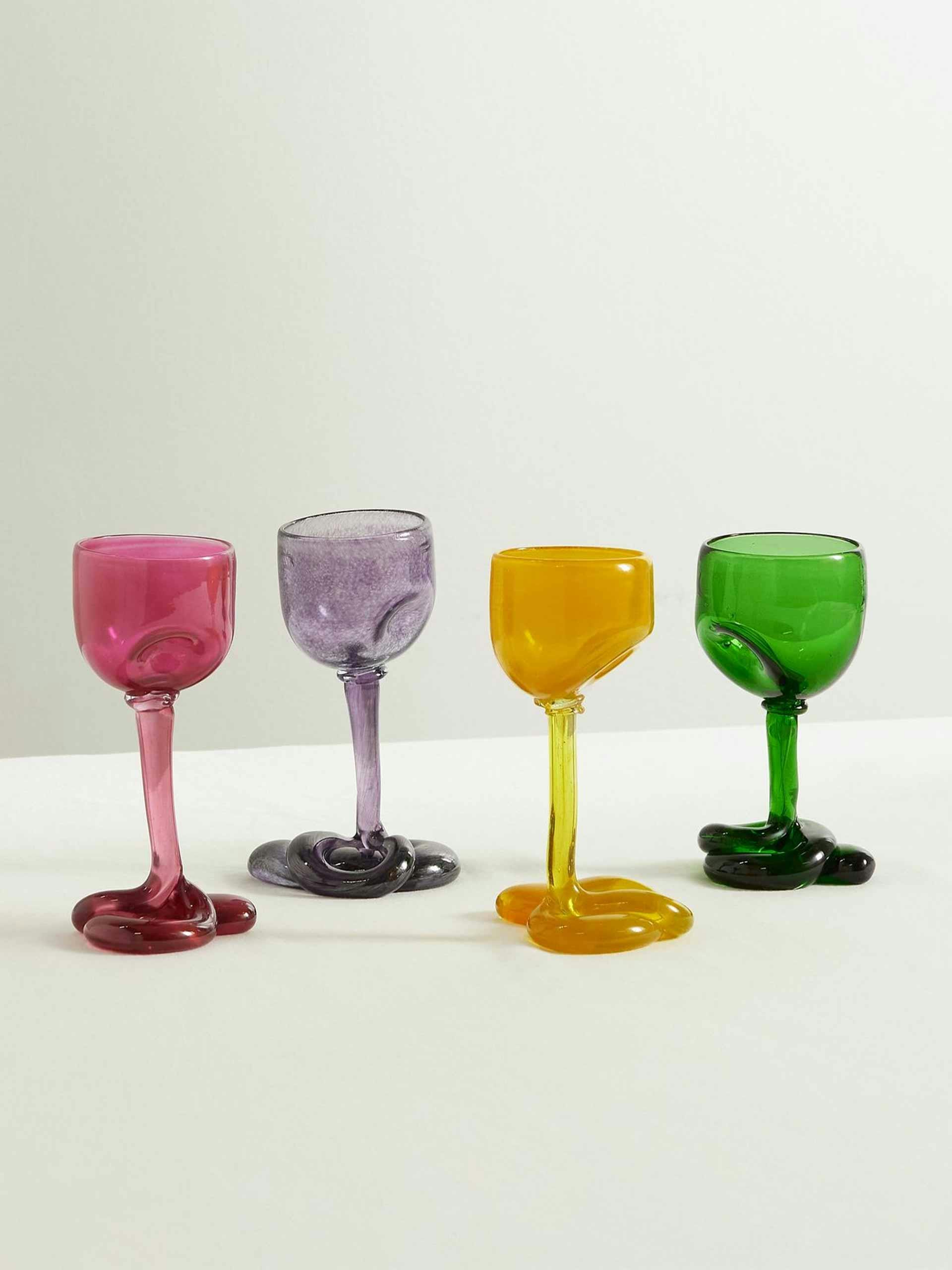 Recycled-glass wine glasses (set of 4)