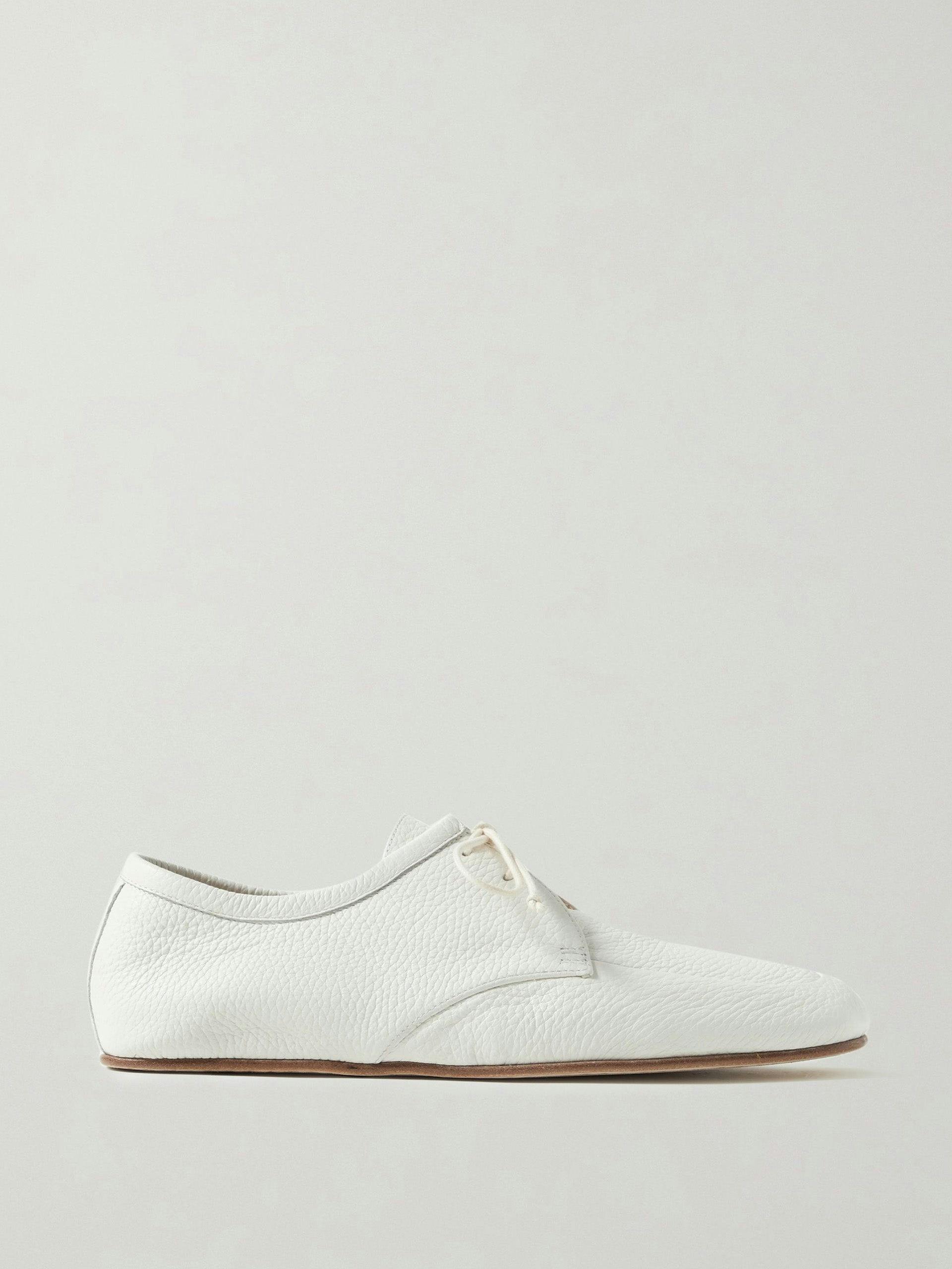 Luca textured-leather flats