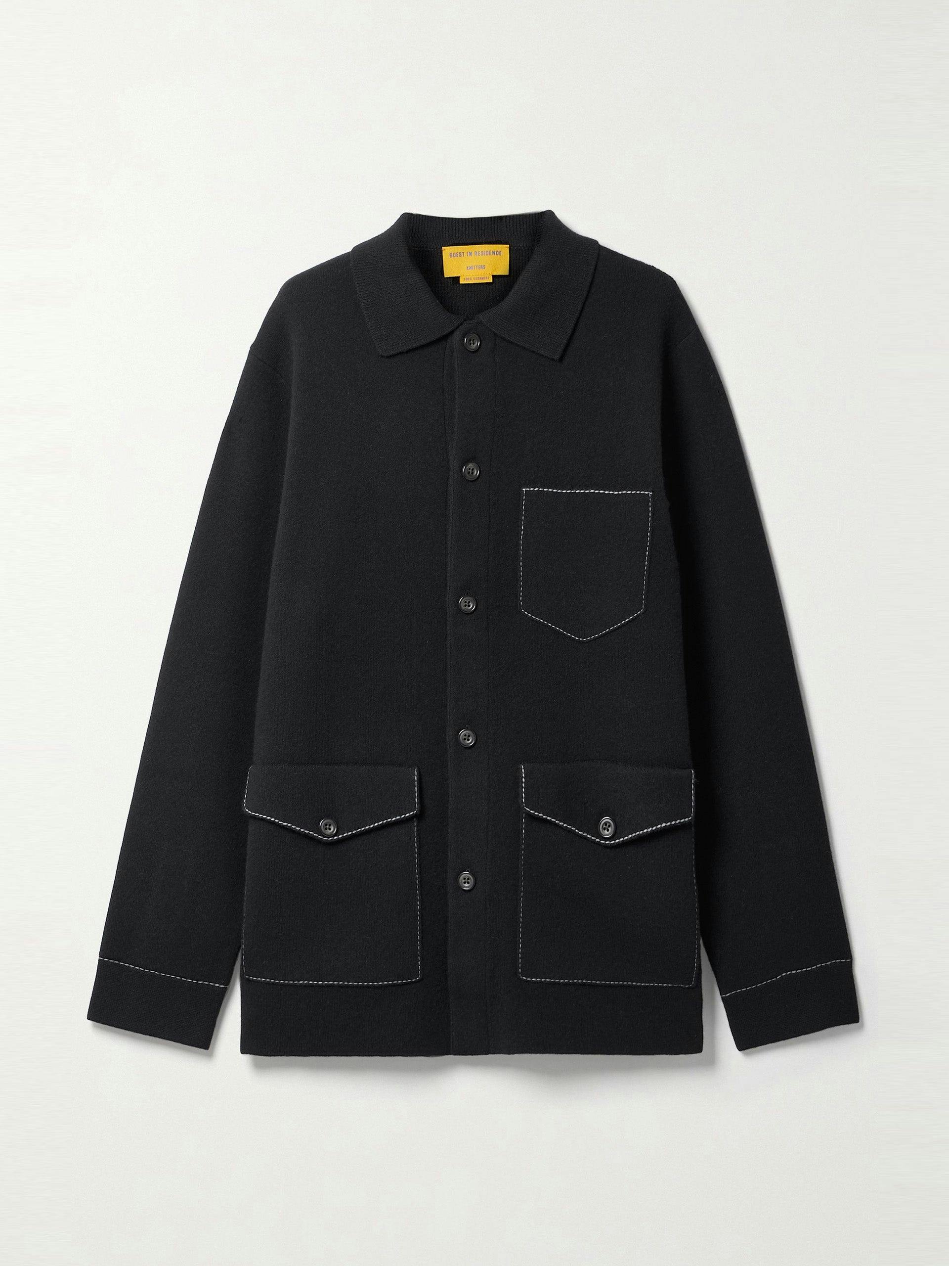 Black oversized cashmere jacket