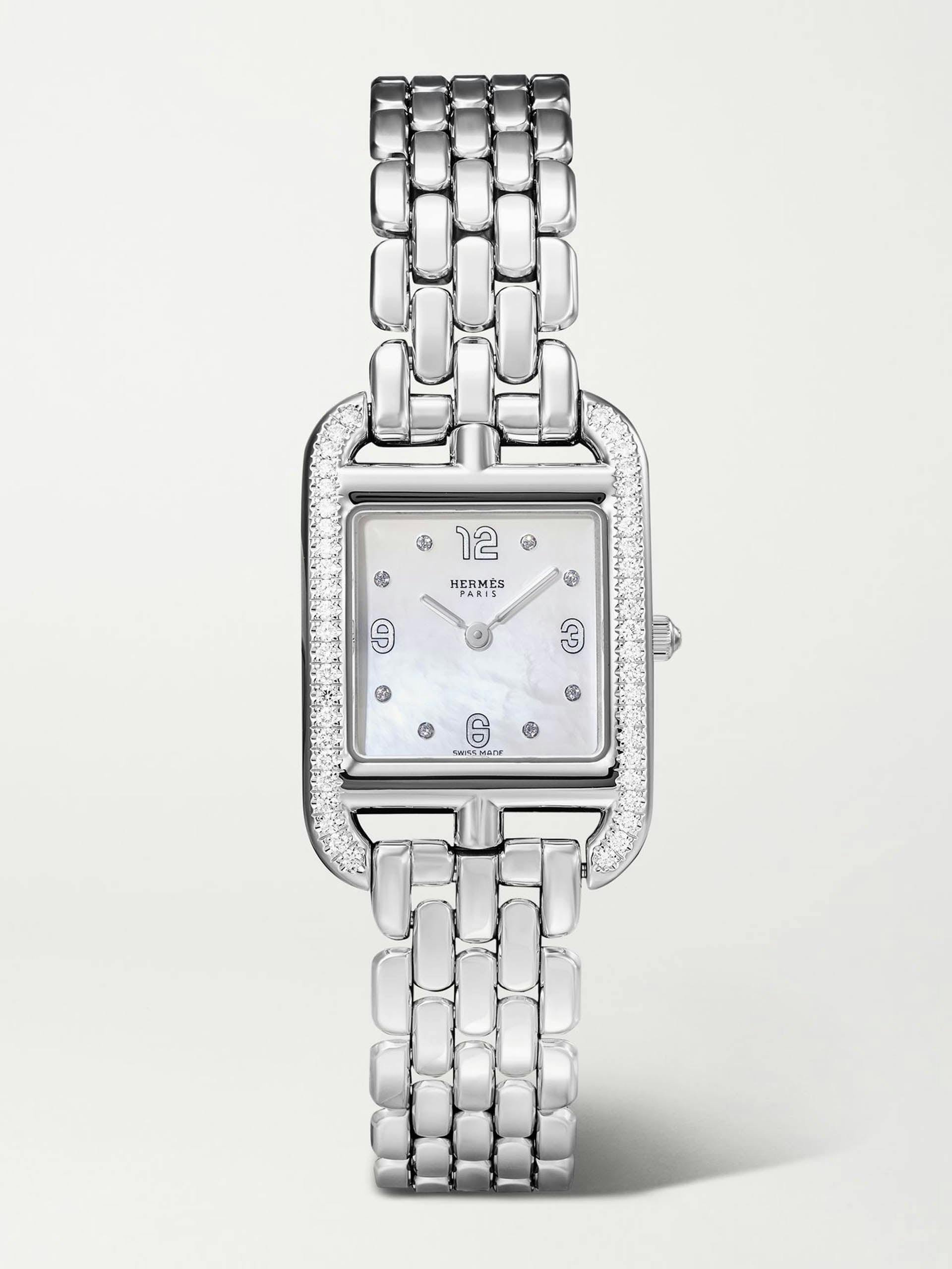 Cape Cod 31mm small stainless steel, mother-of-pearl and diamond watch
