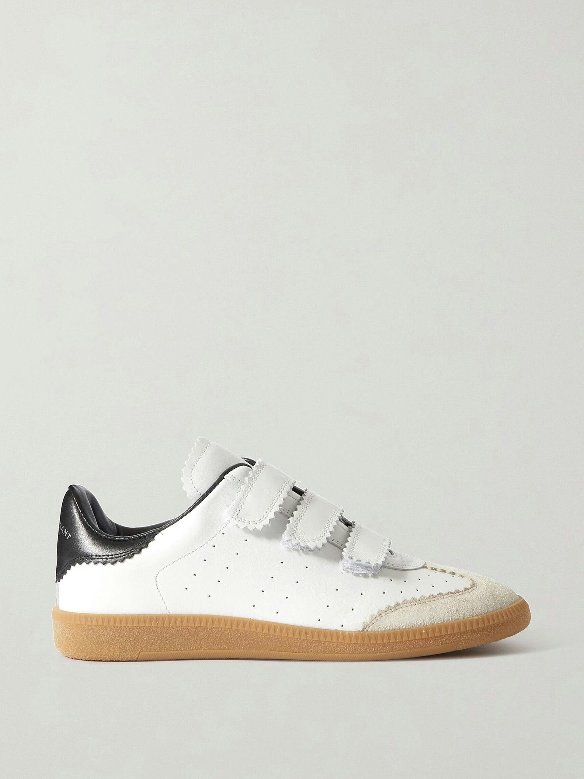 Beth suede-trimmed leather sneakers