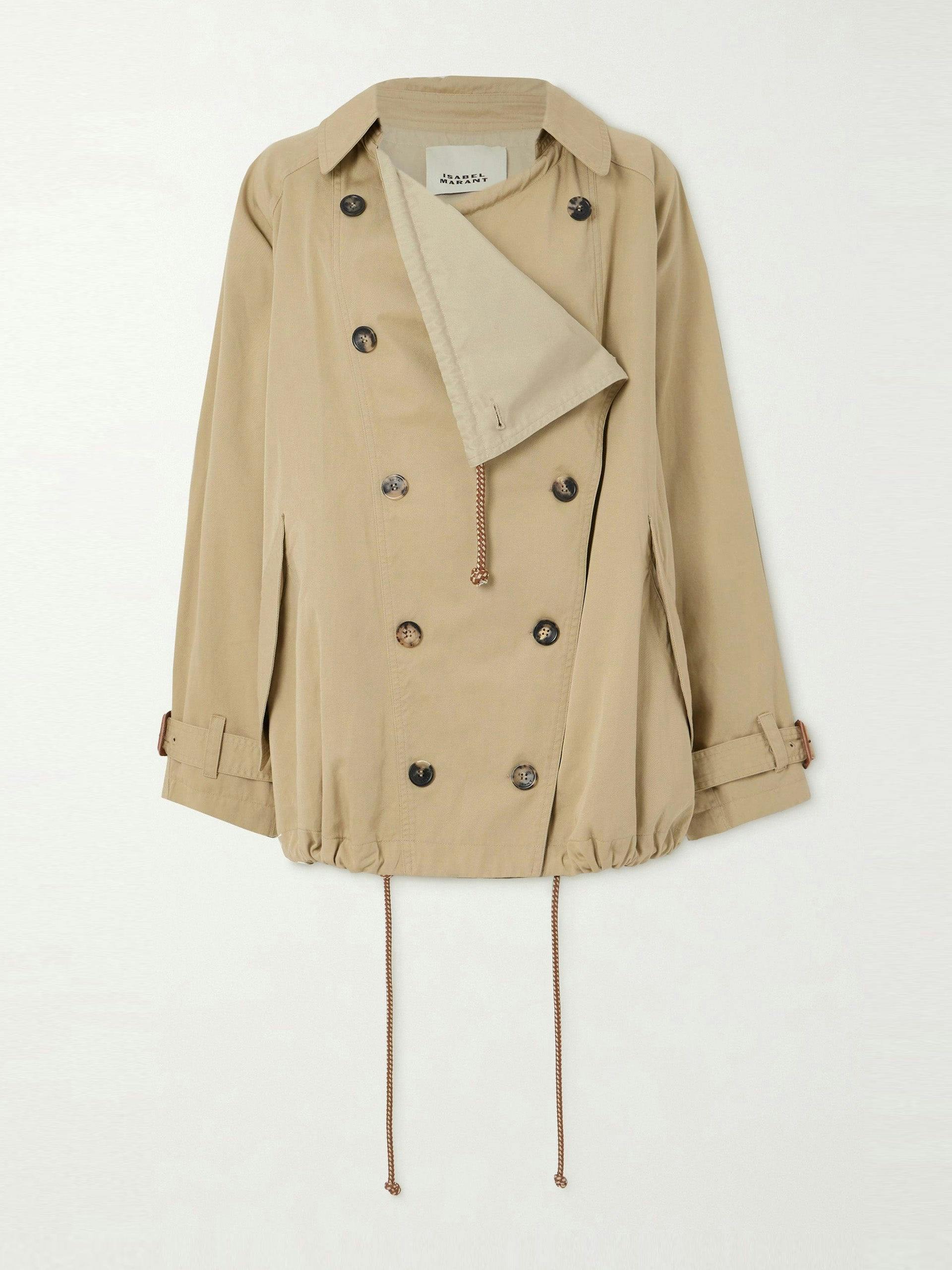 Cropped trench coat