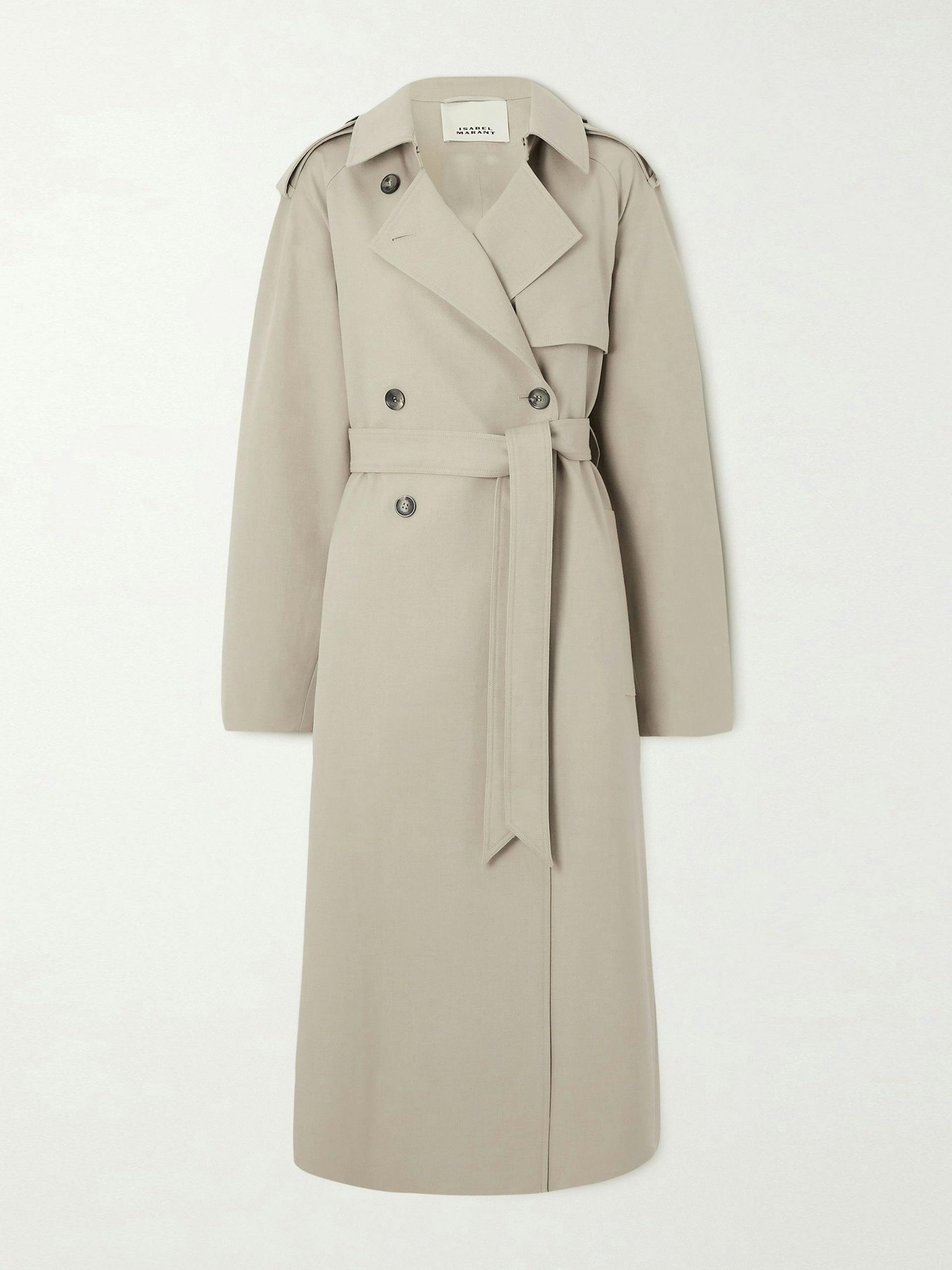 Jepson belted double-breasted wool trench coat