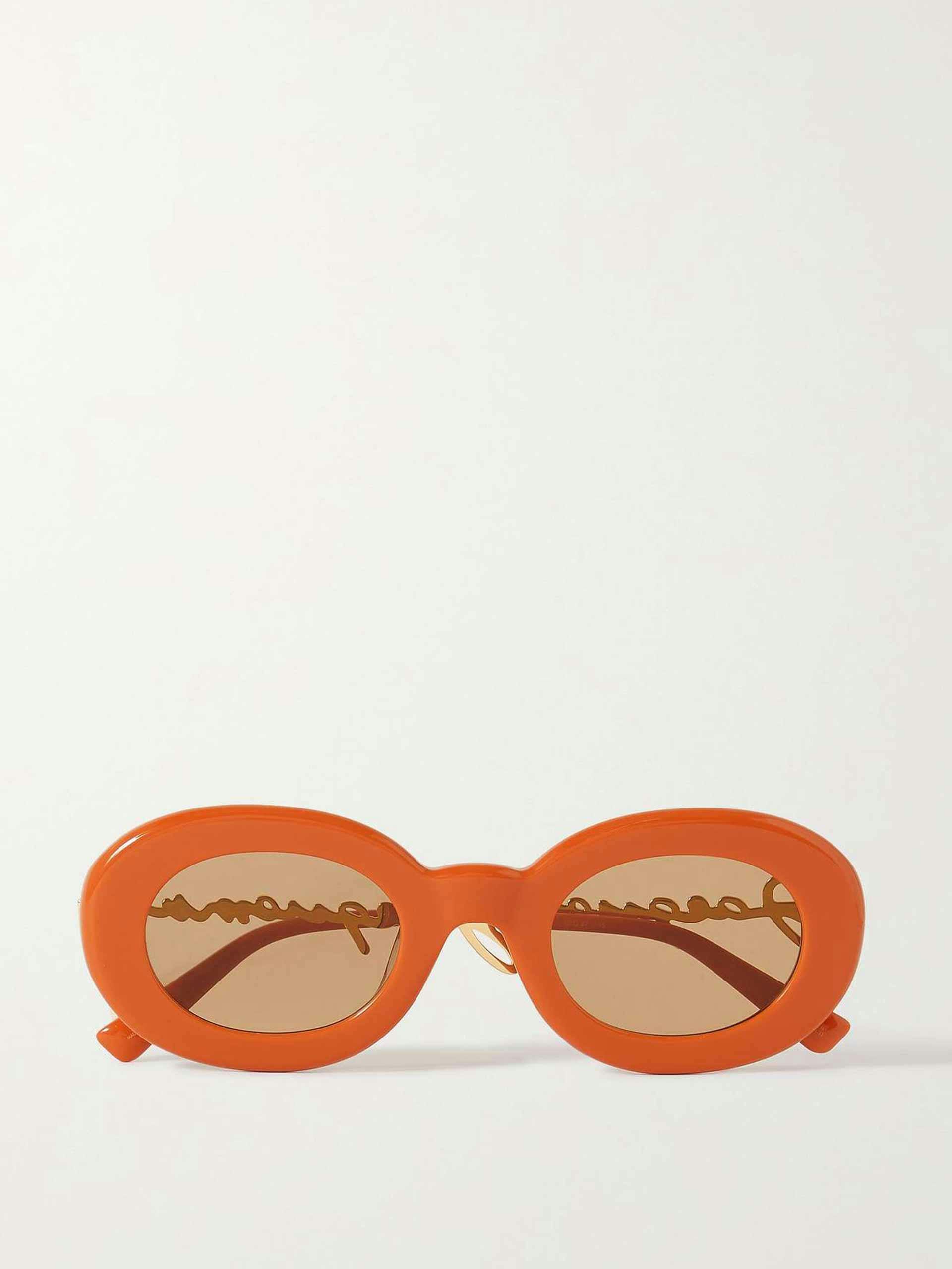 Round-frame acetate sunglasses