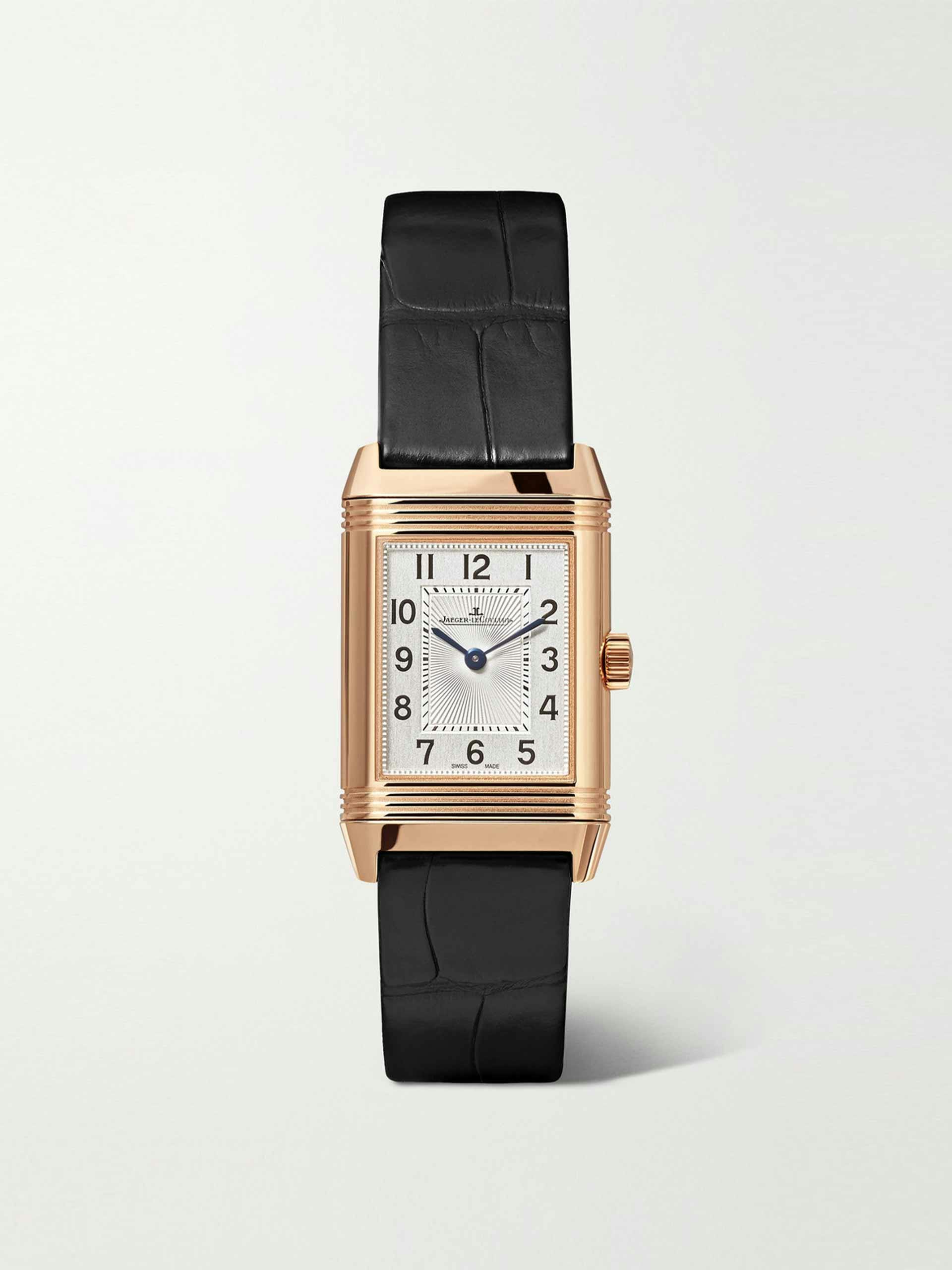 Small rose-gold and diamond Reverso watch