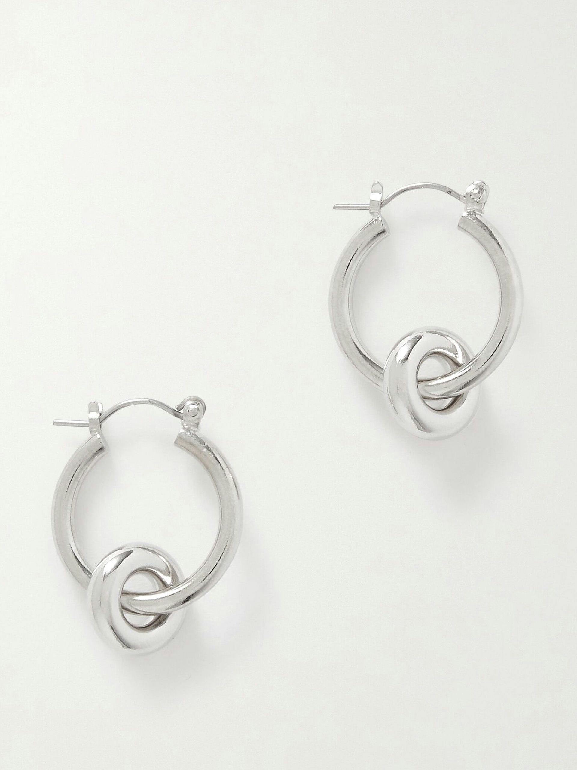 Isola recycled platinum-plated hoop earrings