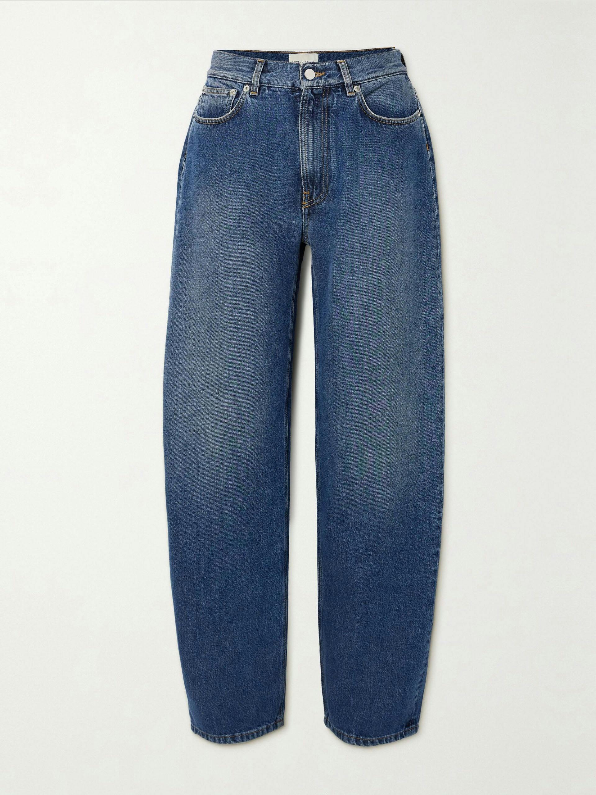 Samur high-rise straight-leg organic jeans