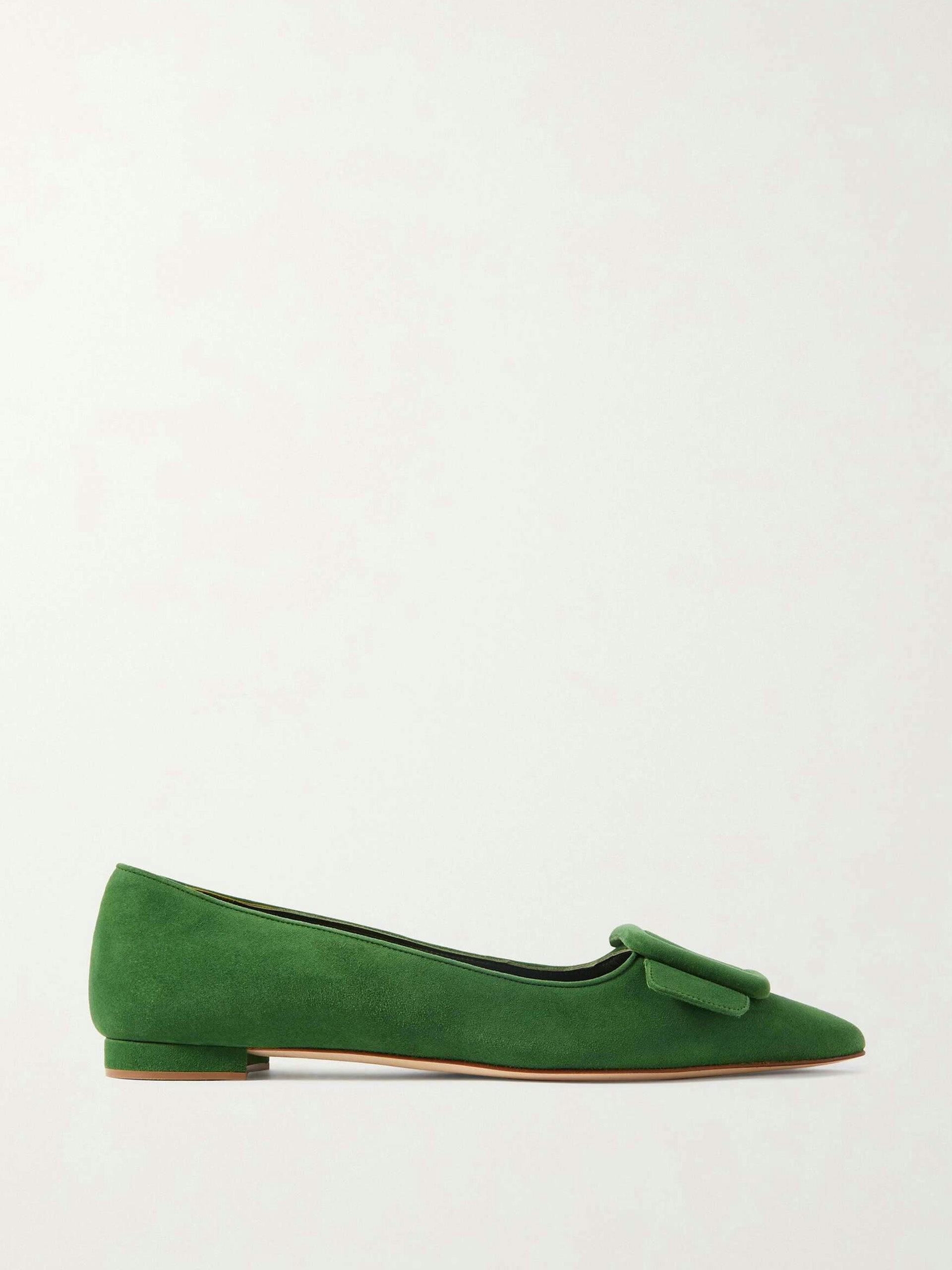 Maysale suede point-toe flats