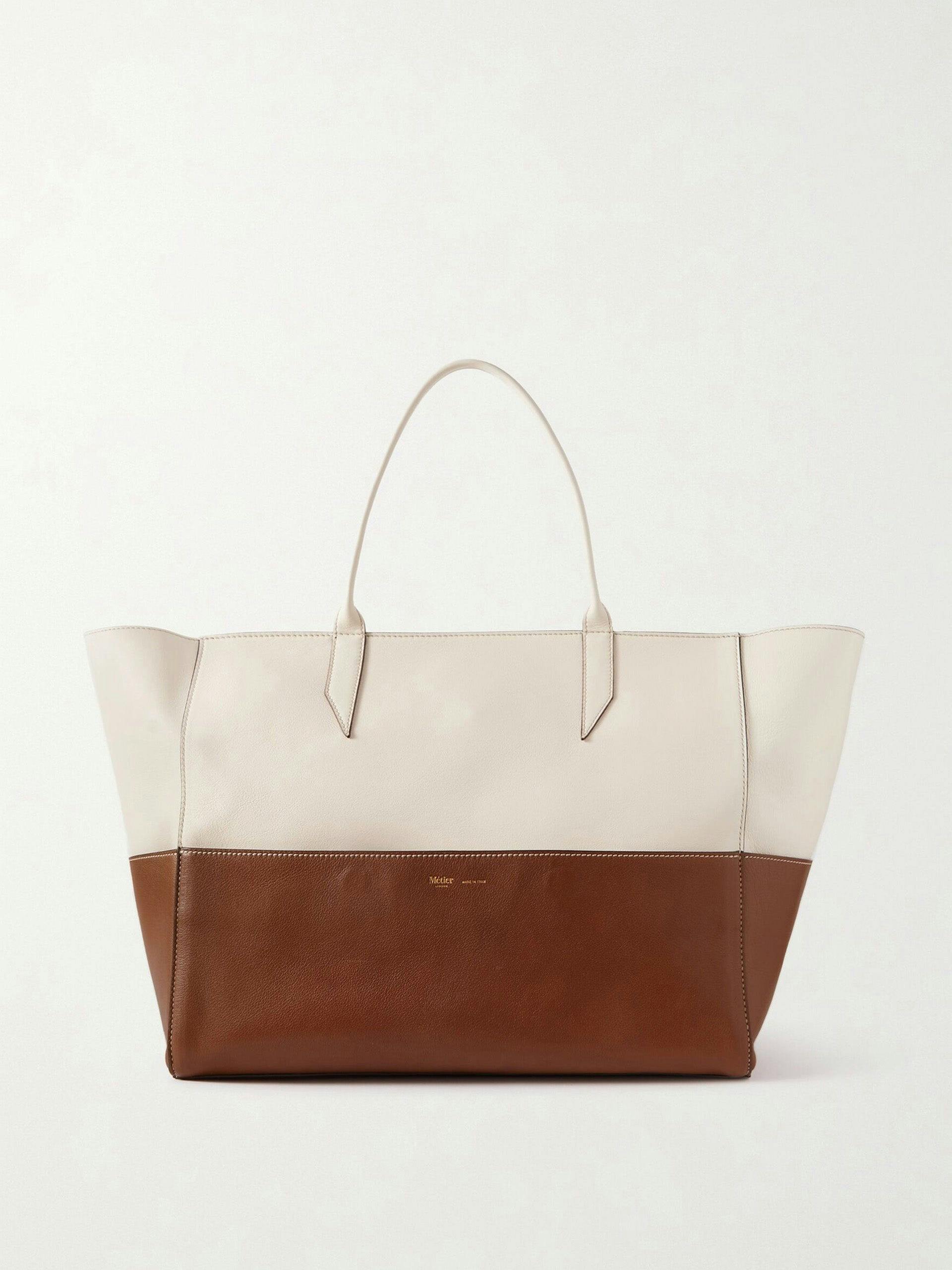 Incognito large two-tone leather tote