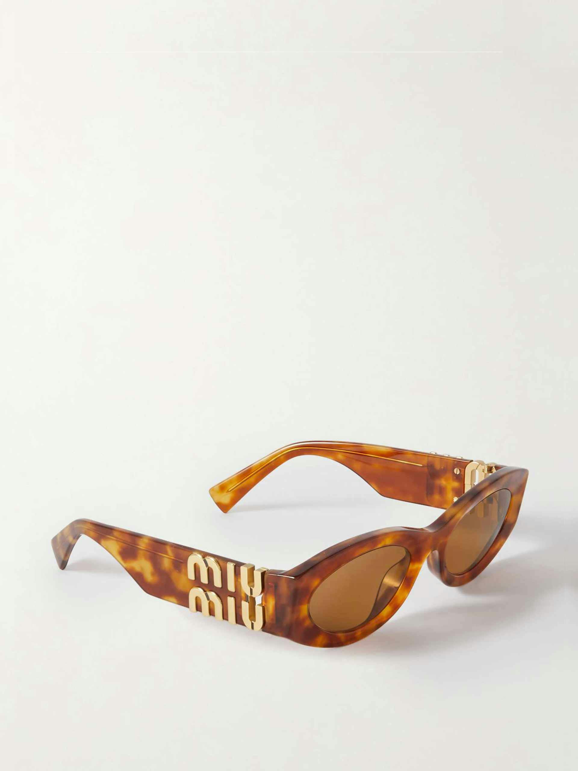 Glimpse oval-frame tortoiseshell acetate sunglasses