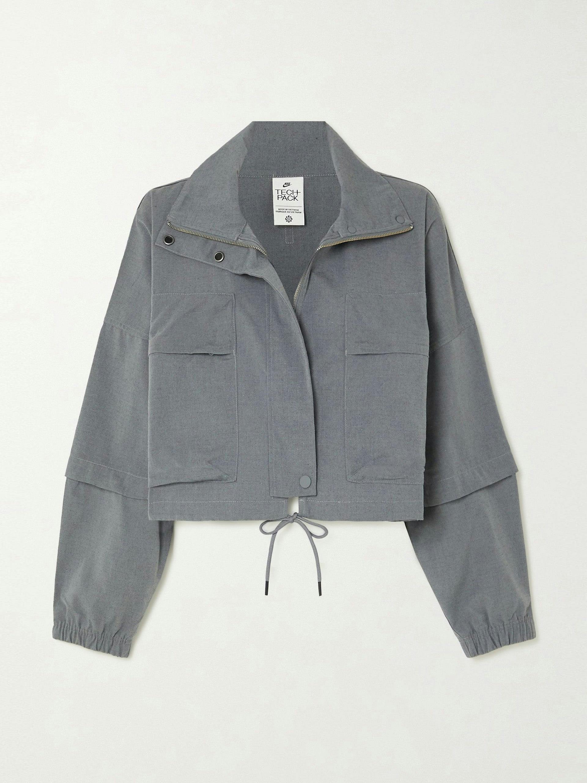 Convertible cotton-blend ripstop jacket