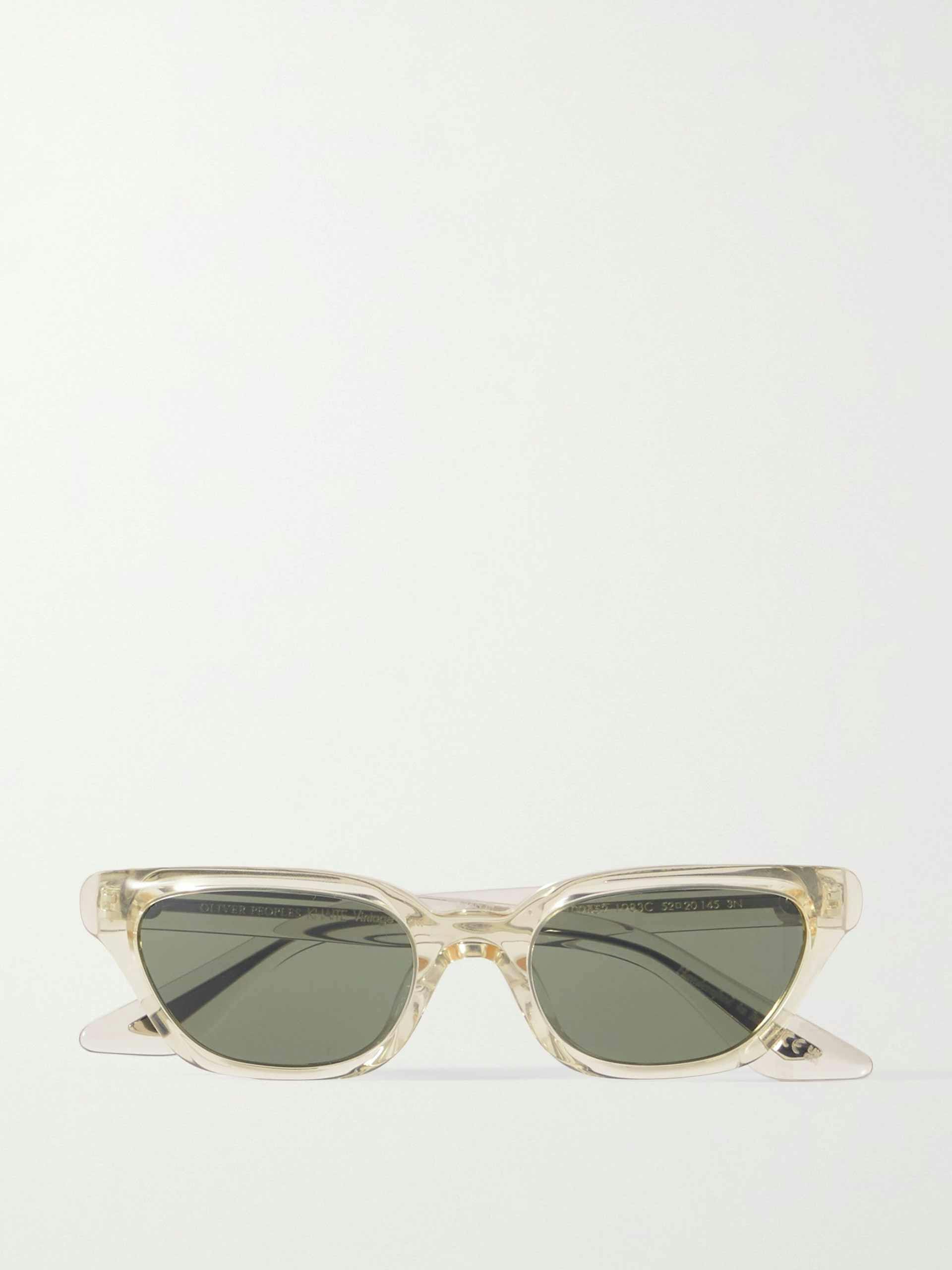 Silver-tone cat-eye sunglasses