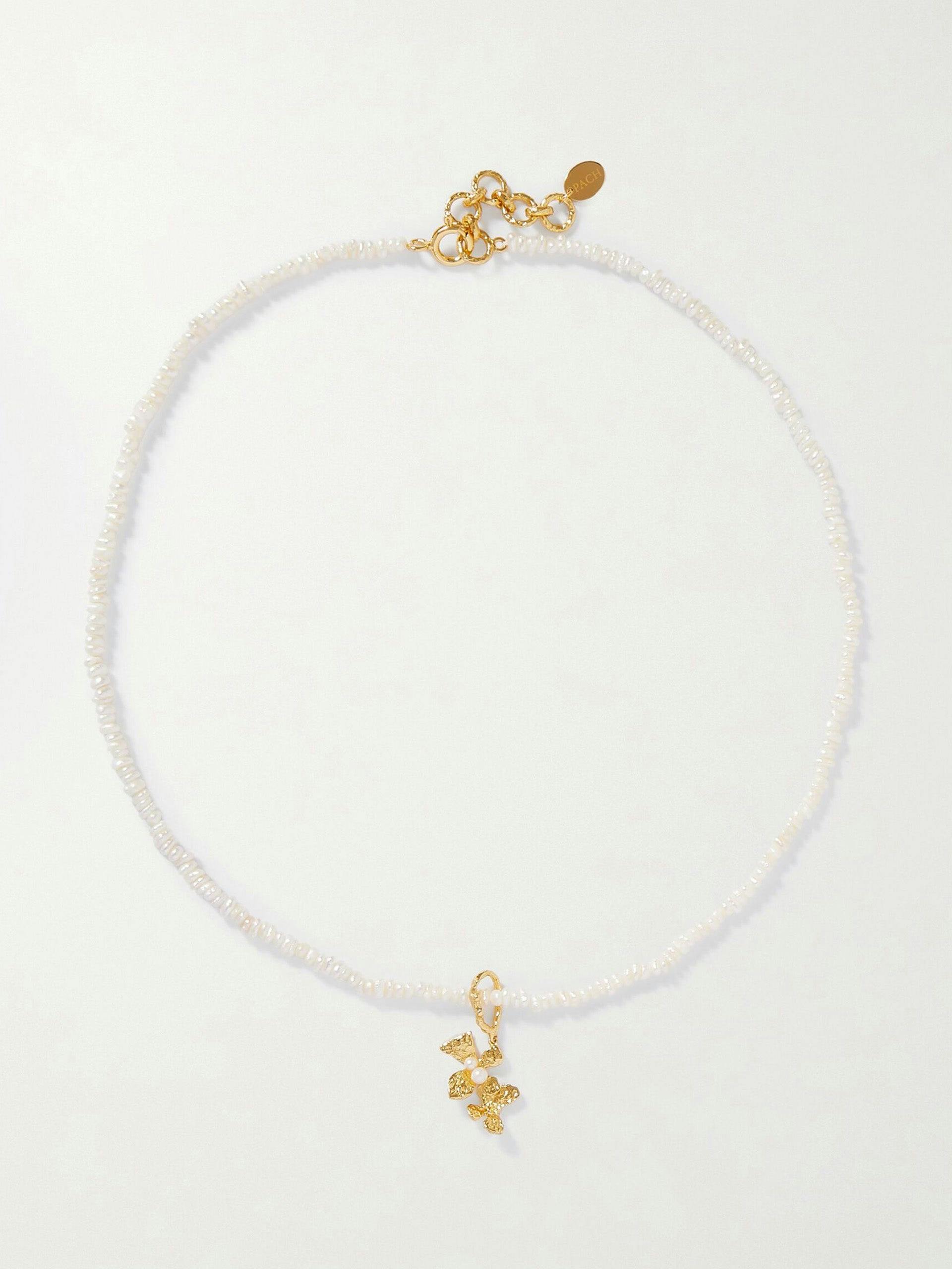 Prado gold-plated pearl necklace