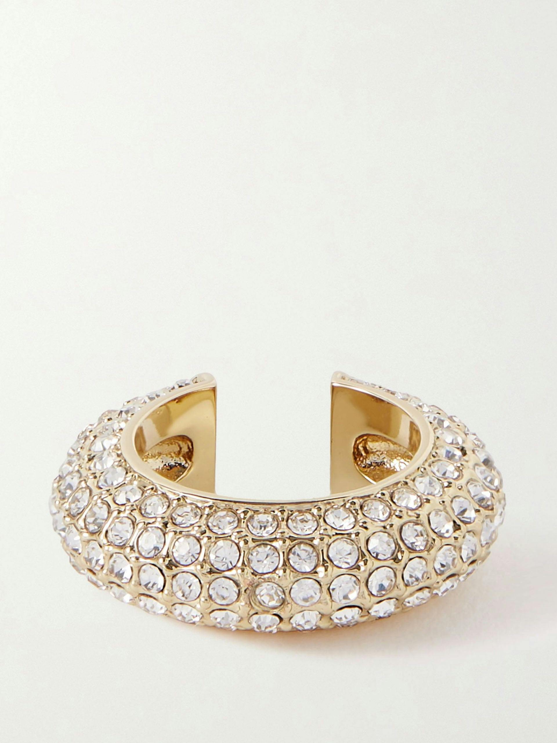 Gold-plated cubic zirconia ear cuff
