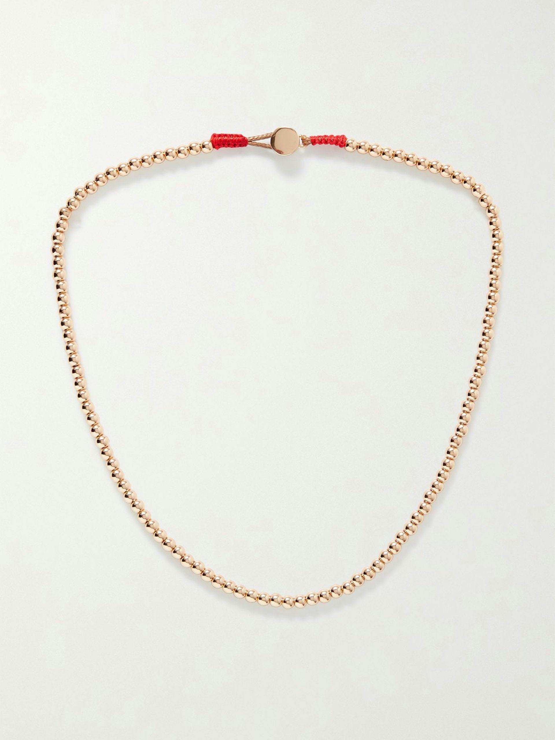 Baby gold-tone beaded necklace