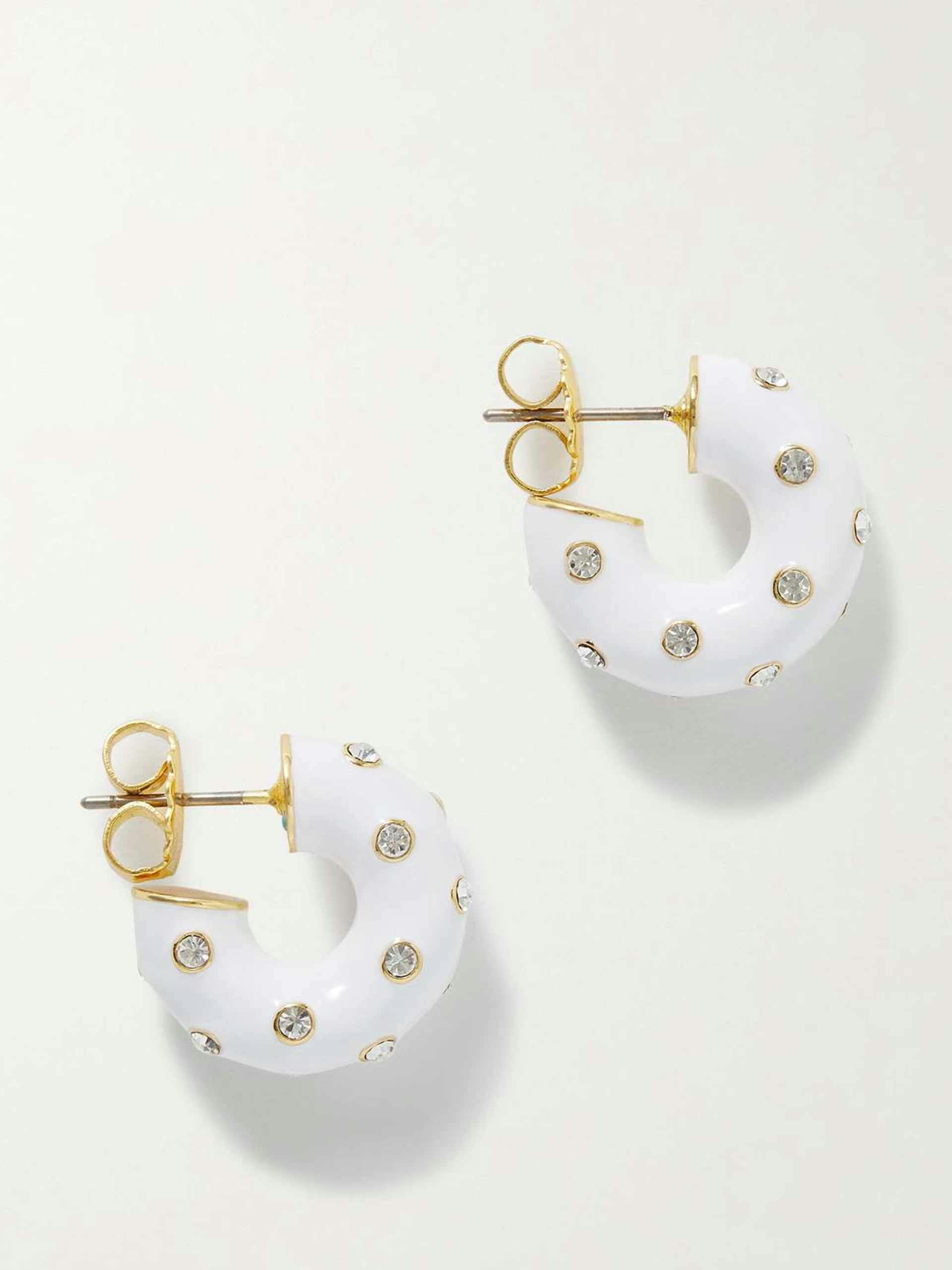 Twinkle Twinkle gold-tone hoop earrings