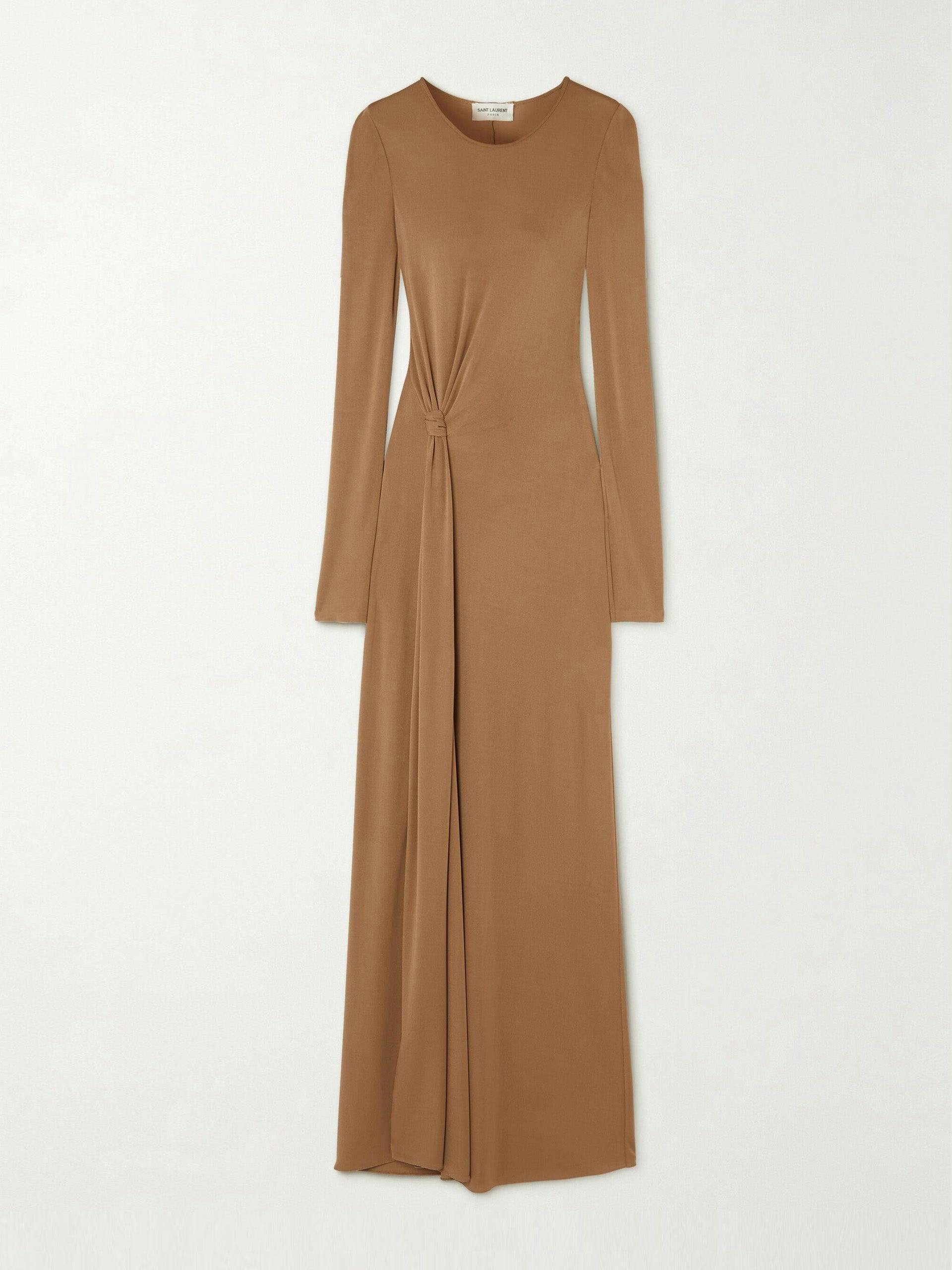 Knotted jersey gown