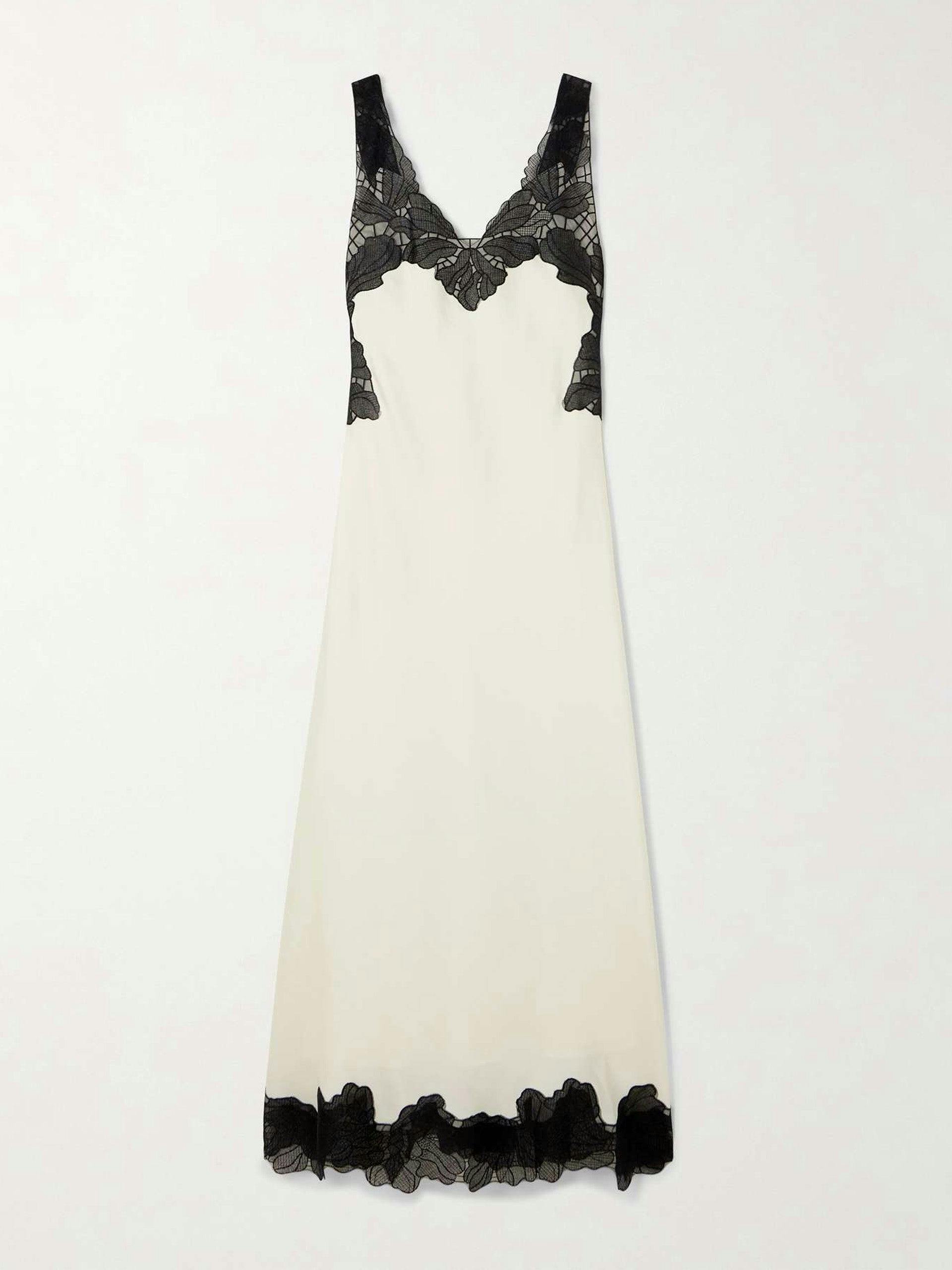 Gwynn corded lace-trimmed satin maxi dress