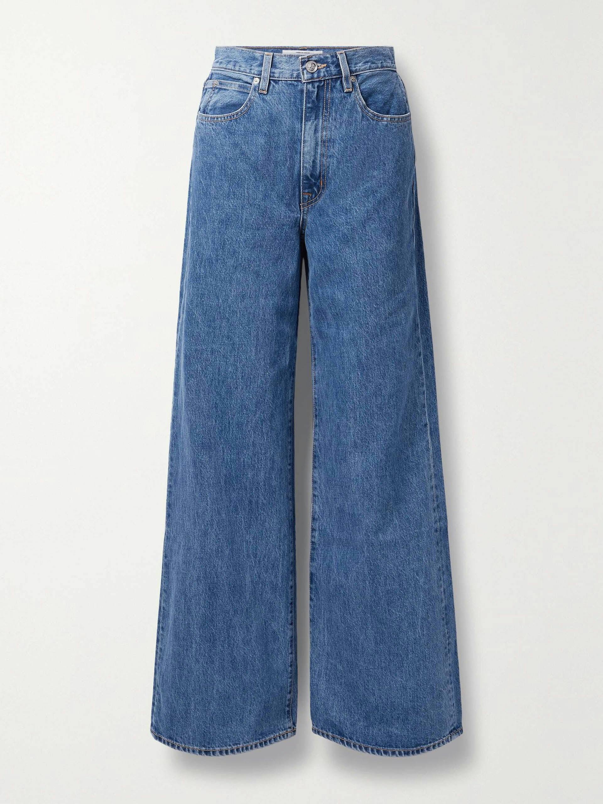 Eva mid-rise wide-leg organic jeans