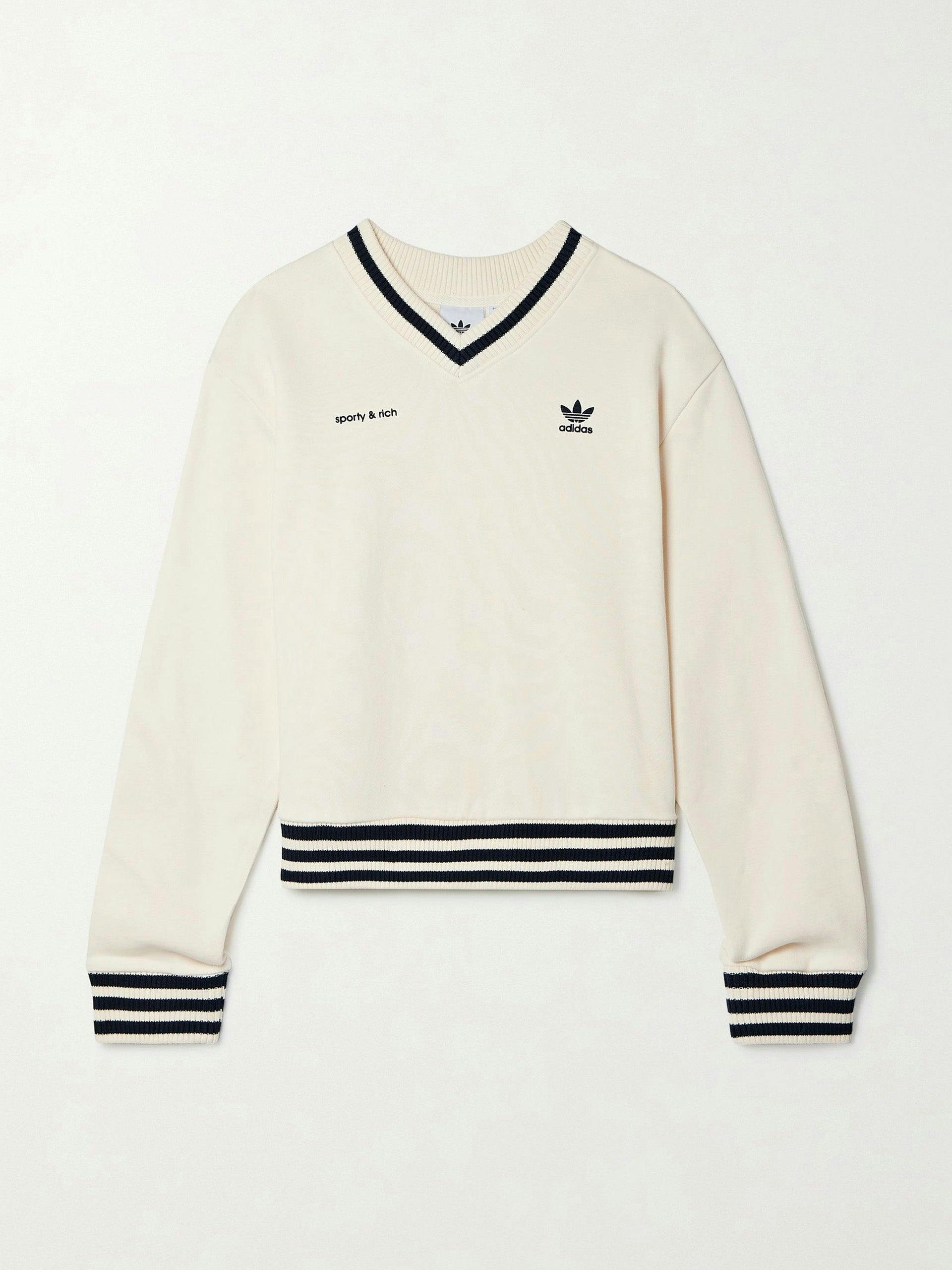 Sporty & Rich flocked cotton-jersey sweatshirt