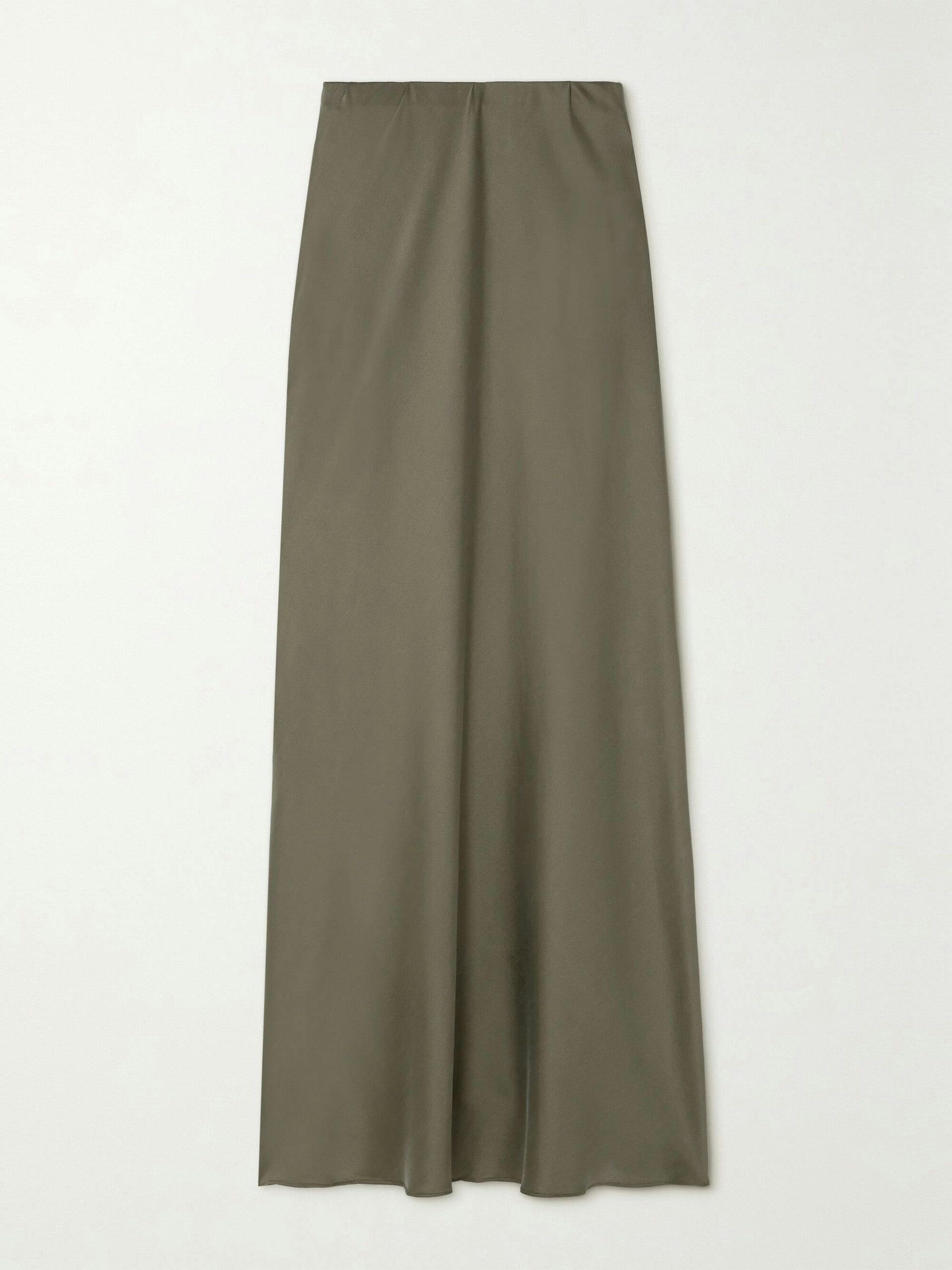 Silk-blend satin maxi skirt