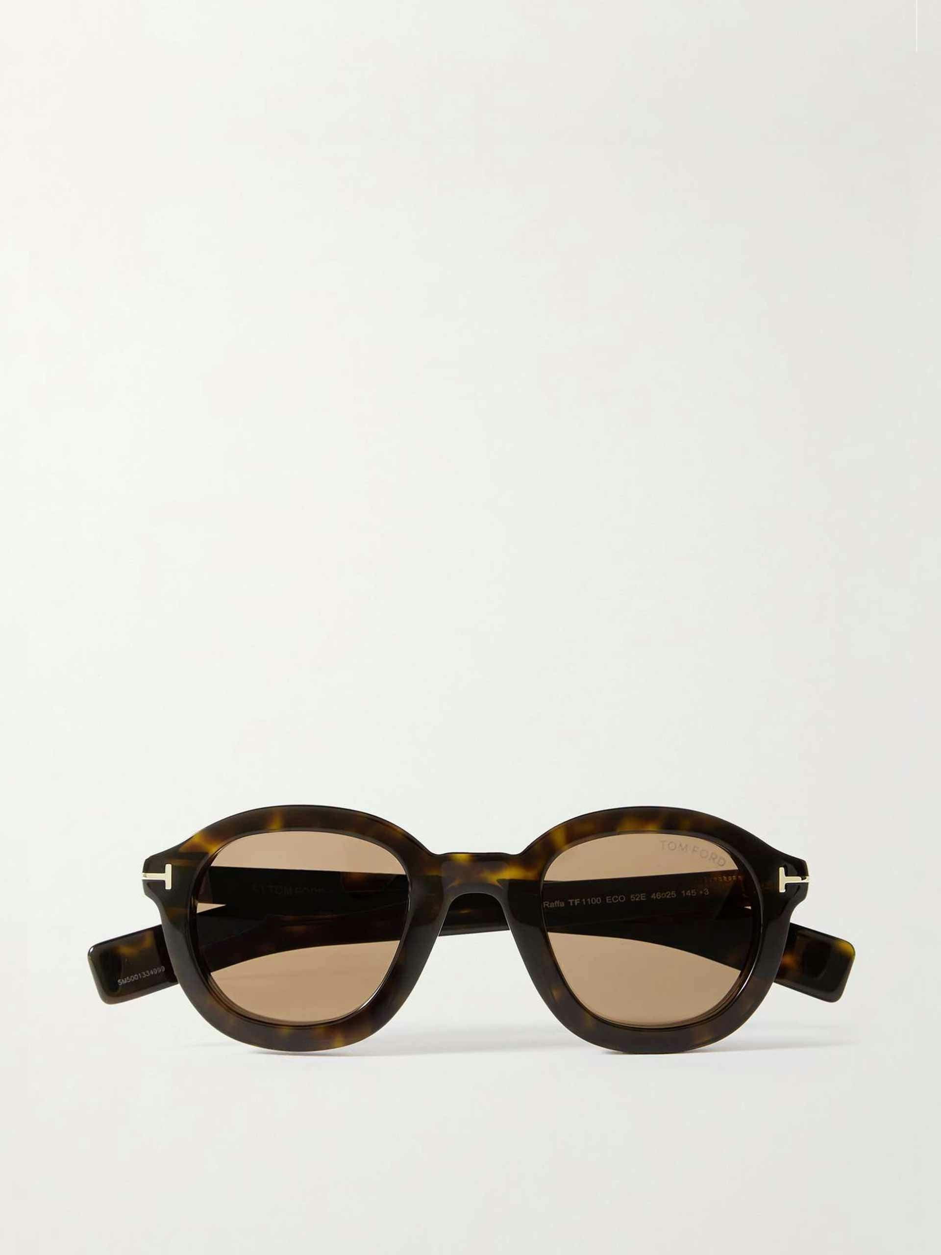 Raffa round-frame tortoiseshell acetate sunglasses